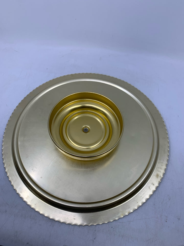 LIGHT WEIGHT GOLD METAL LAZY SUSAN.