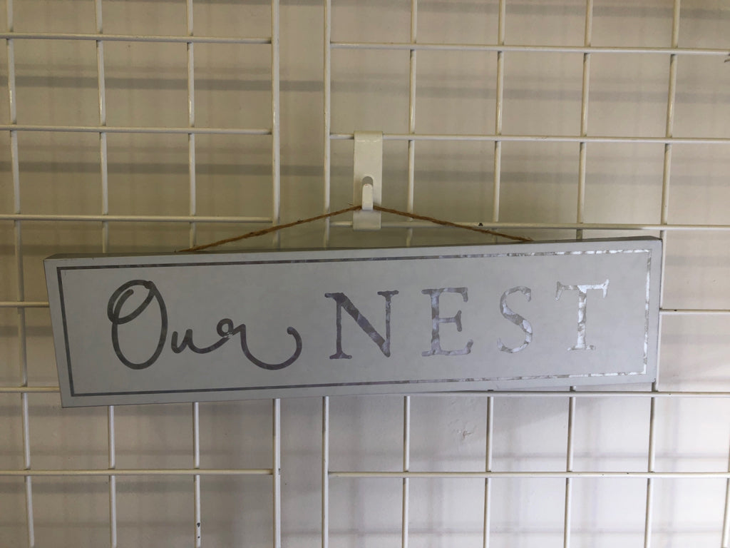 OUR NEST- METAL WALL DECOR.