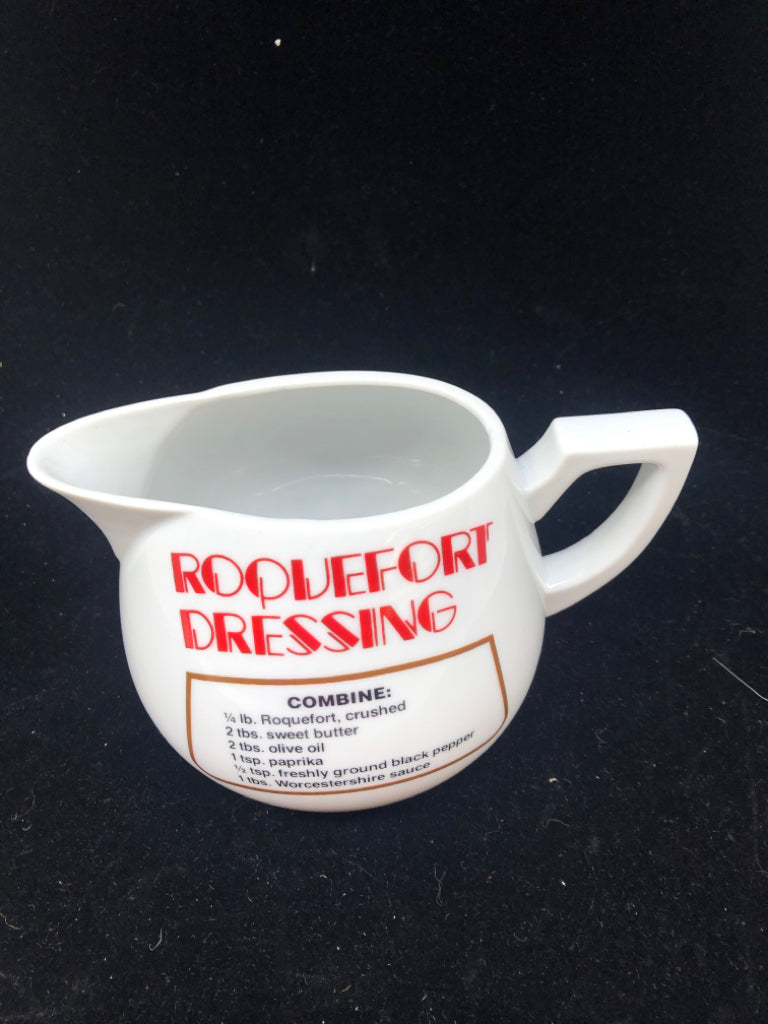 VTG WHITE ROQUEFORT DRESSING BOAT.