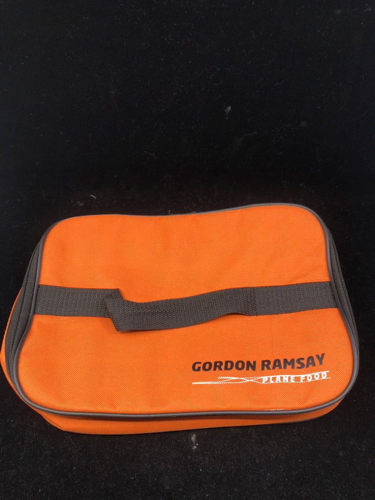 ORANGE GORDAN RAMSEY "PLANE FOOD" INSULATED CARRIER