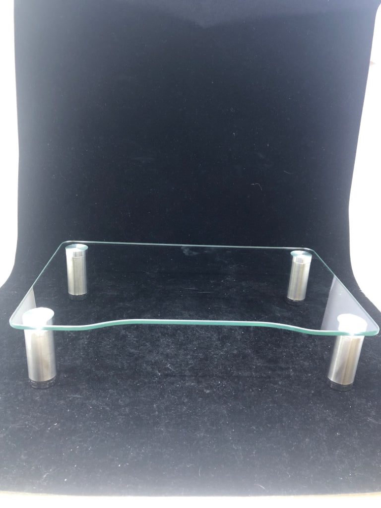 GLASS DESK RISER.