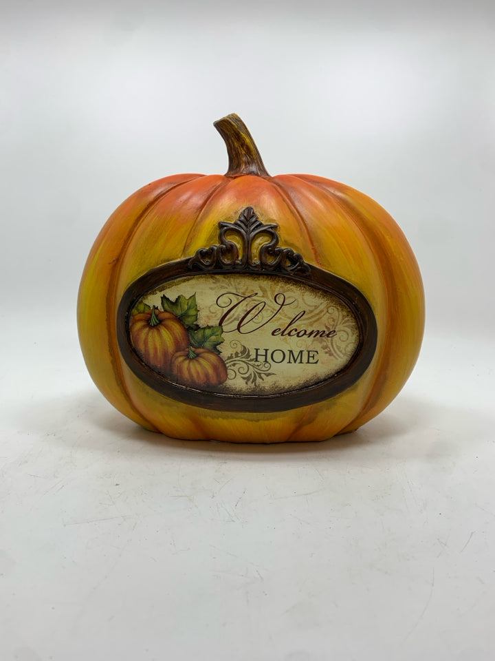 "WELCOME HOME" PUMPKIN.