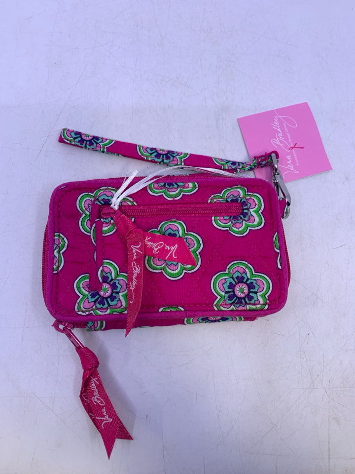 Vera Bradley Smartphone Wristlet in Pink Swirls Flowers- New With Tags