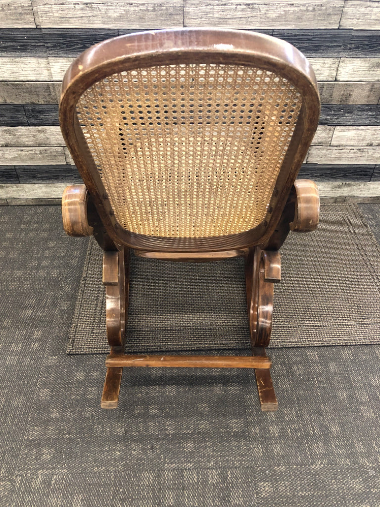 VTG CANE ROCKING CHAIR.