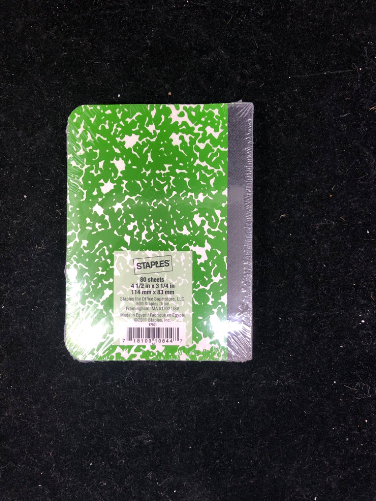 NIP MINI NOTEBOOKS GREEN/BLACK AND WHITE.