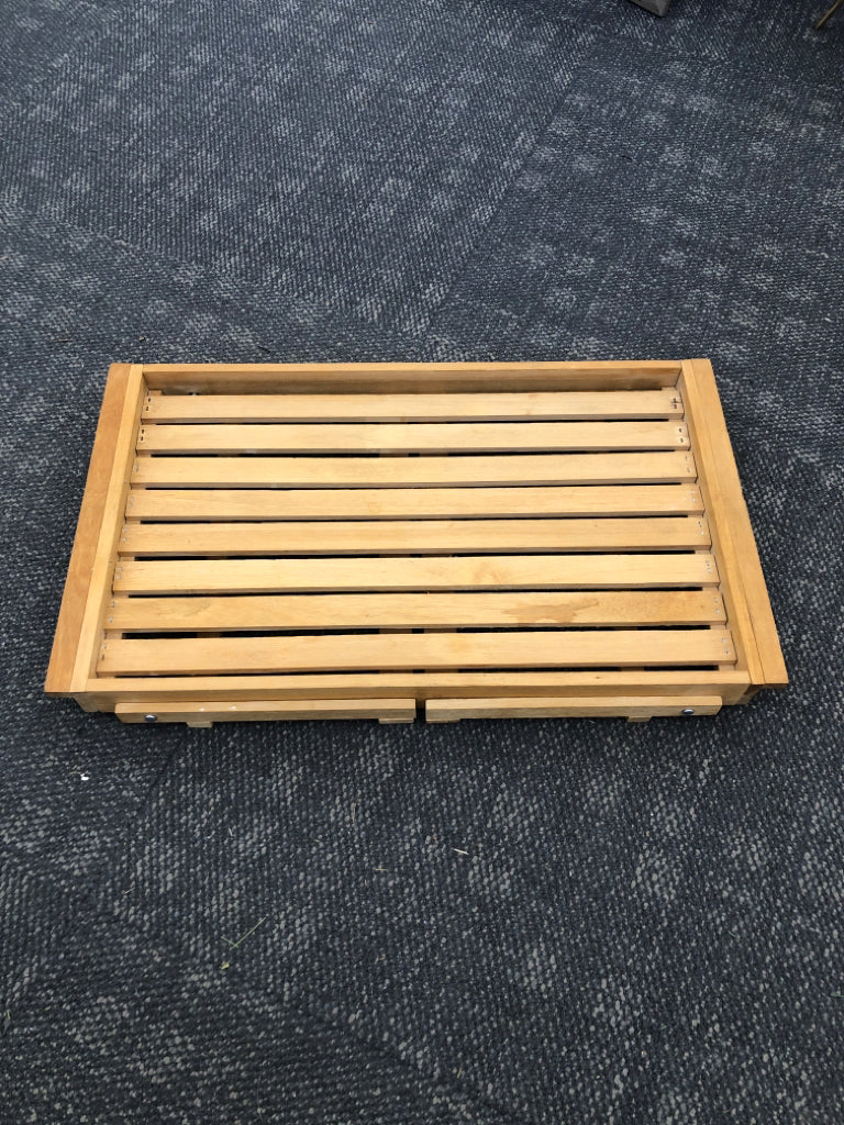 WOODEN FOLDABLE BED TRAY.