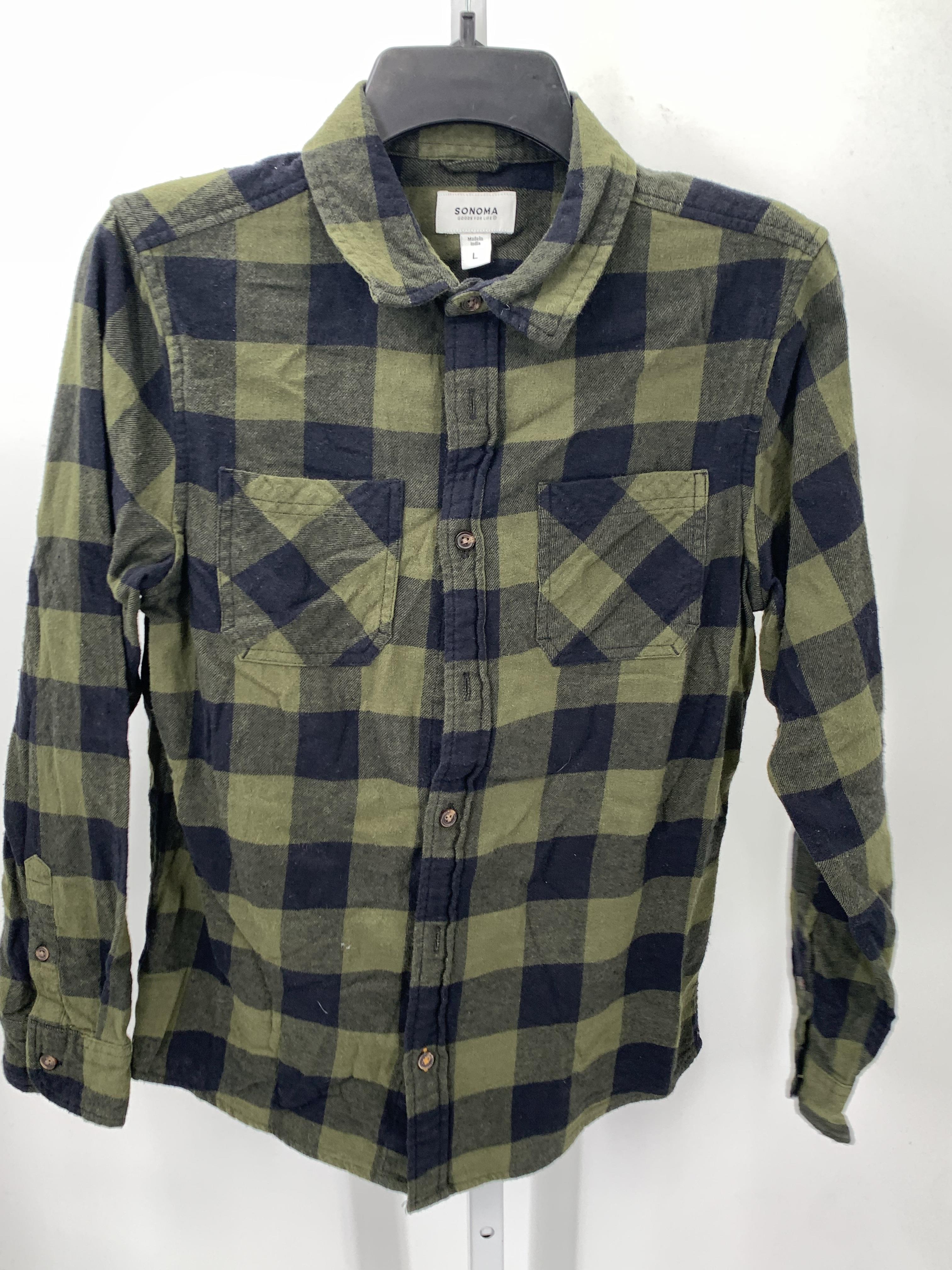 BLACK PLAID BTN DOWN