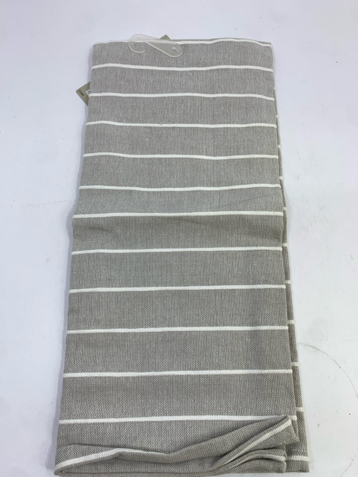 GREY WHITE STRIPE KITCHEN TOWEL.