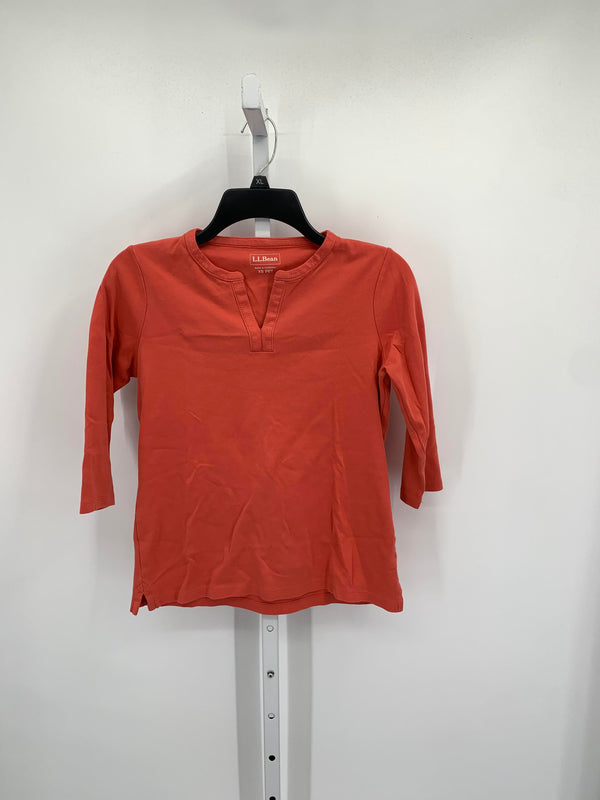 LL Bean Size X Small Petite Petite 3/4 Sleeve Shirt