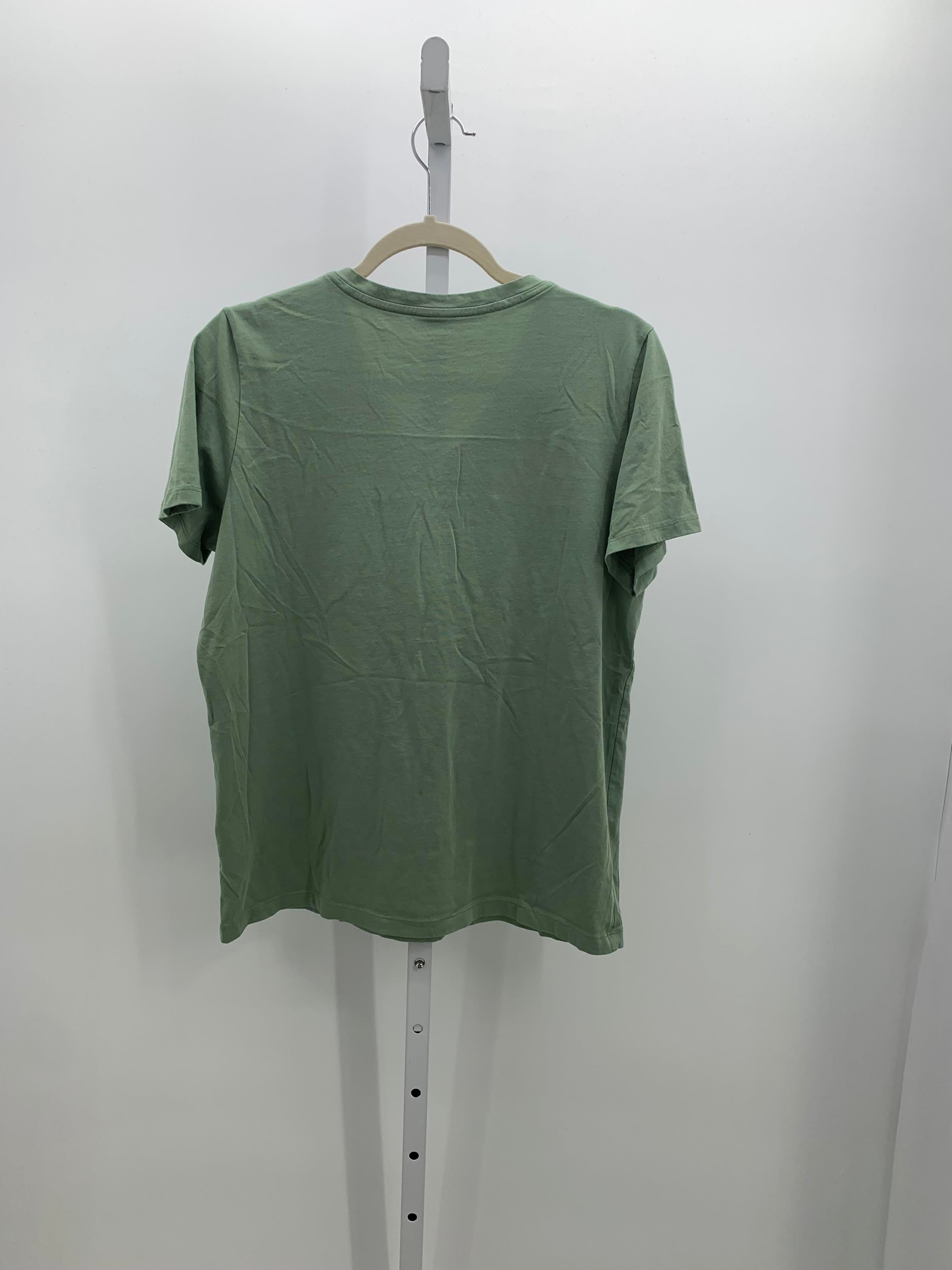 Lands End Size Medium Misses Short Sleeve Shirt
