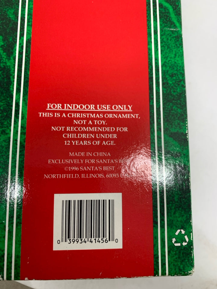 NIB VTG SPARKLE SWIRL SANTA.