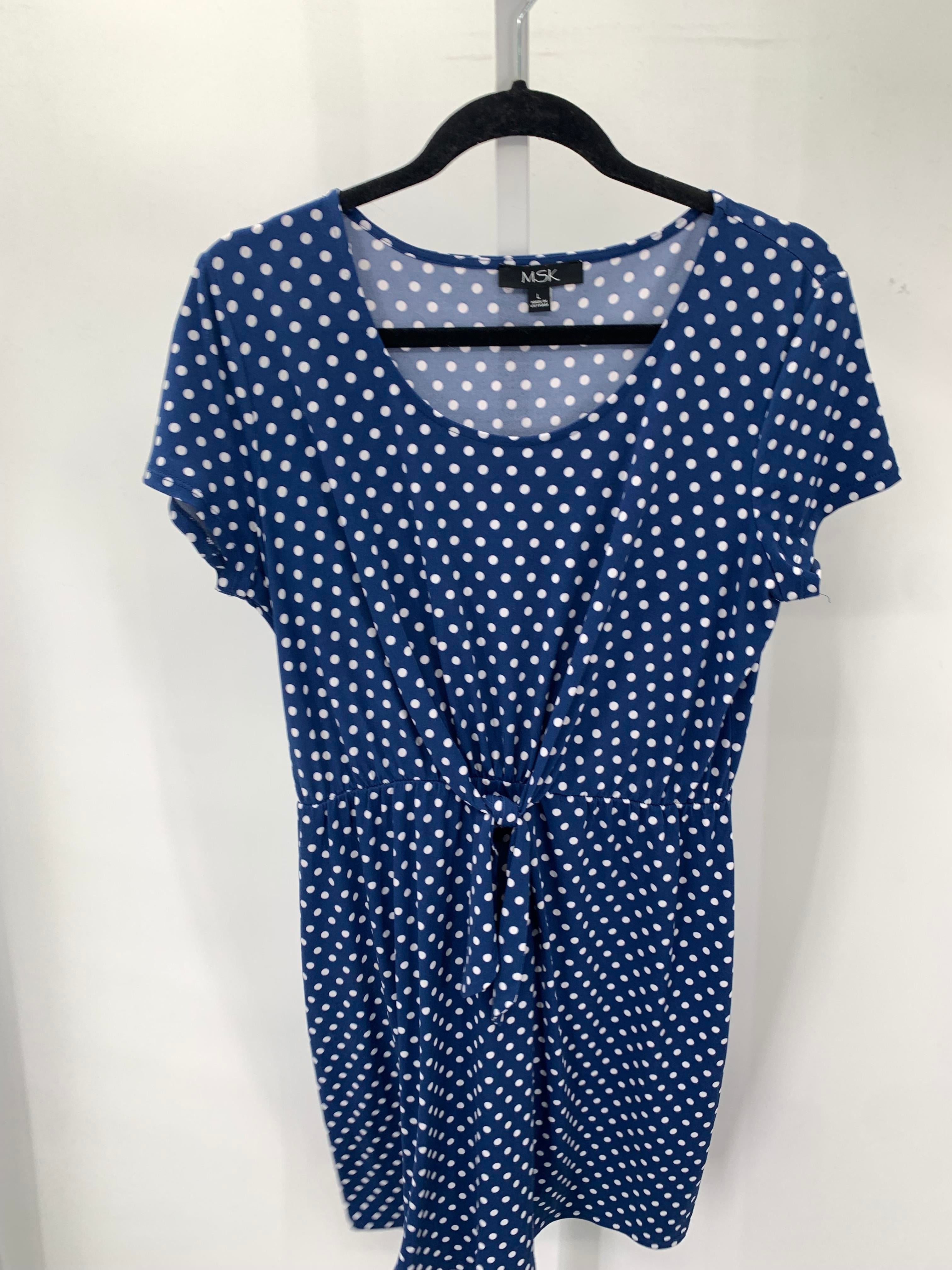 MSK Size Large Misses Short Sleeve Dress