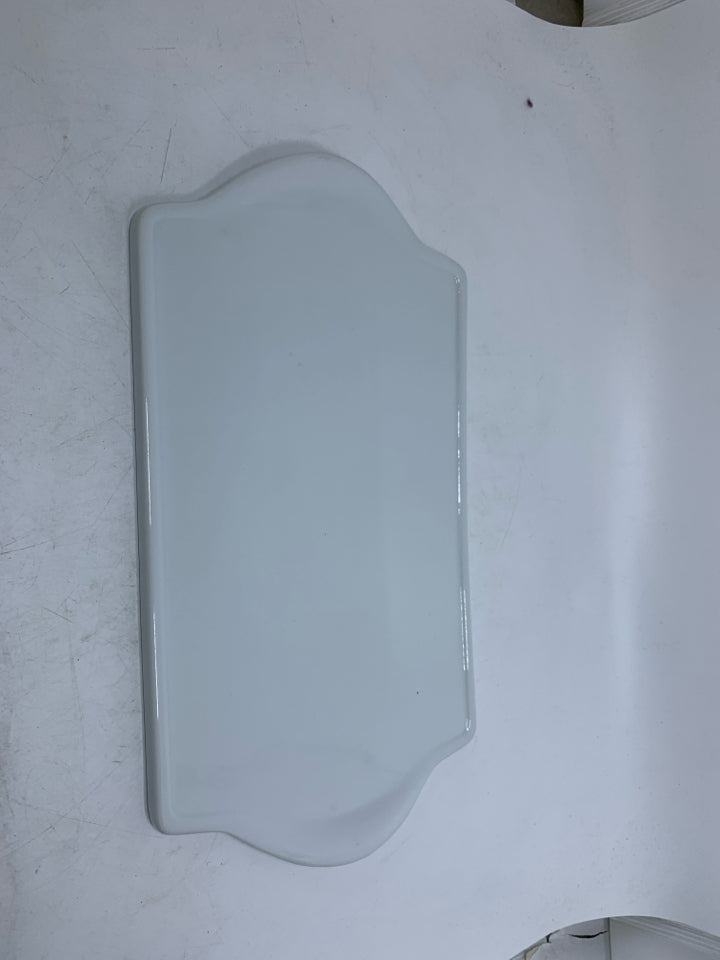 HEAVY CERAMIC TRAY GREAT WHITE PATTERN.