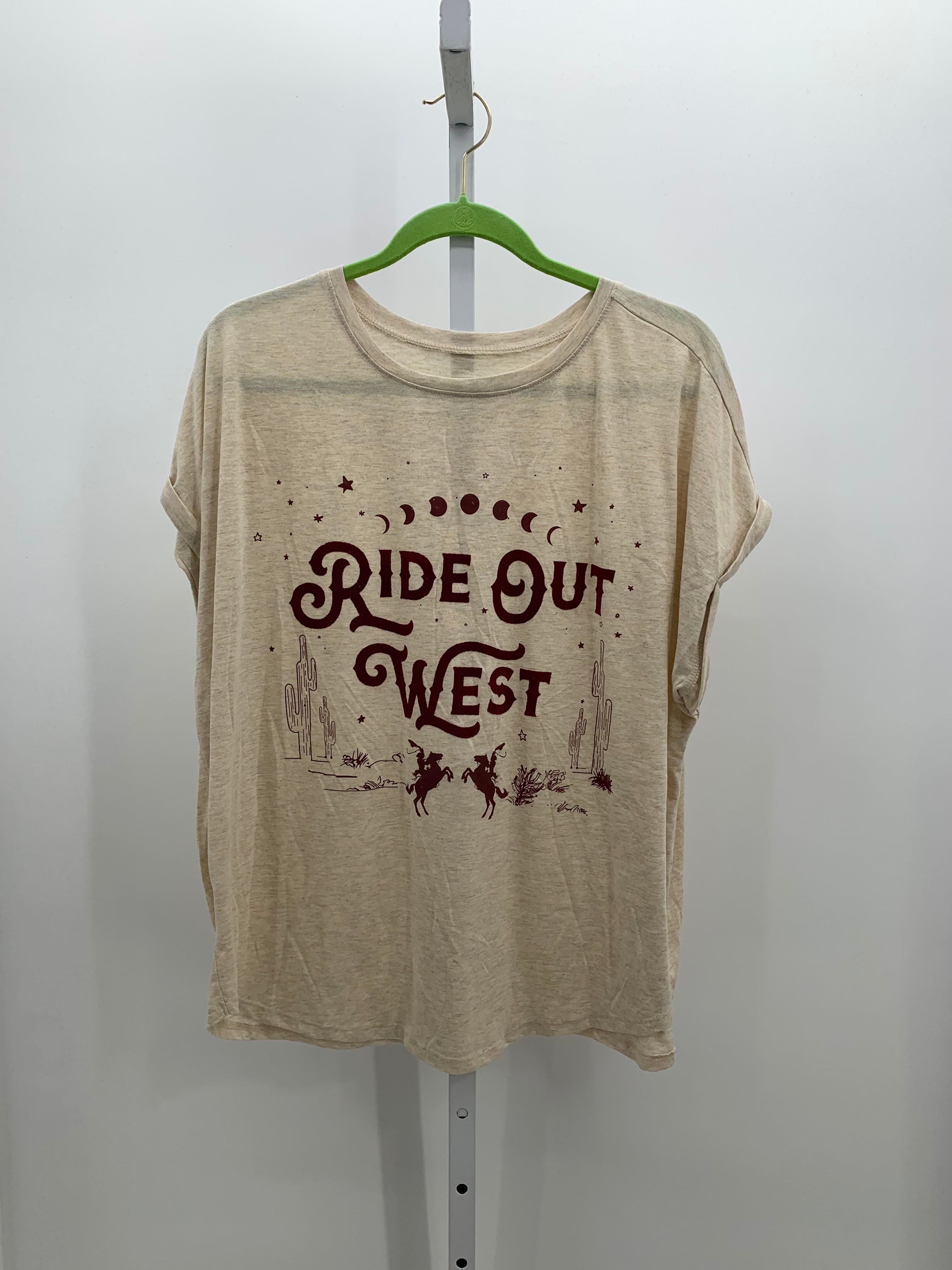 Terra & Sky Size 1X Womens Short Sleeve Shirt