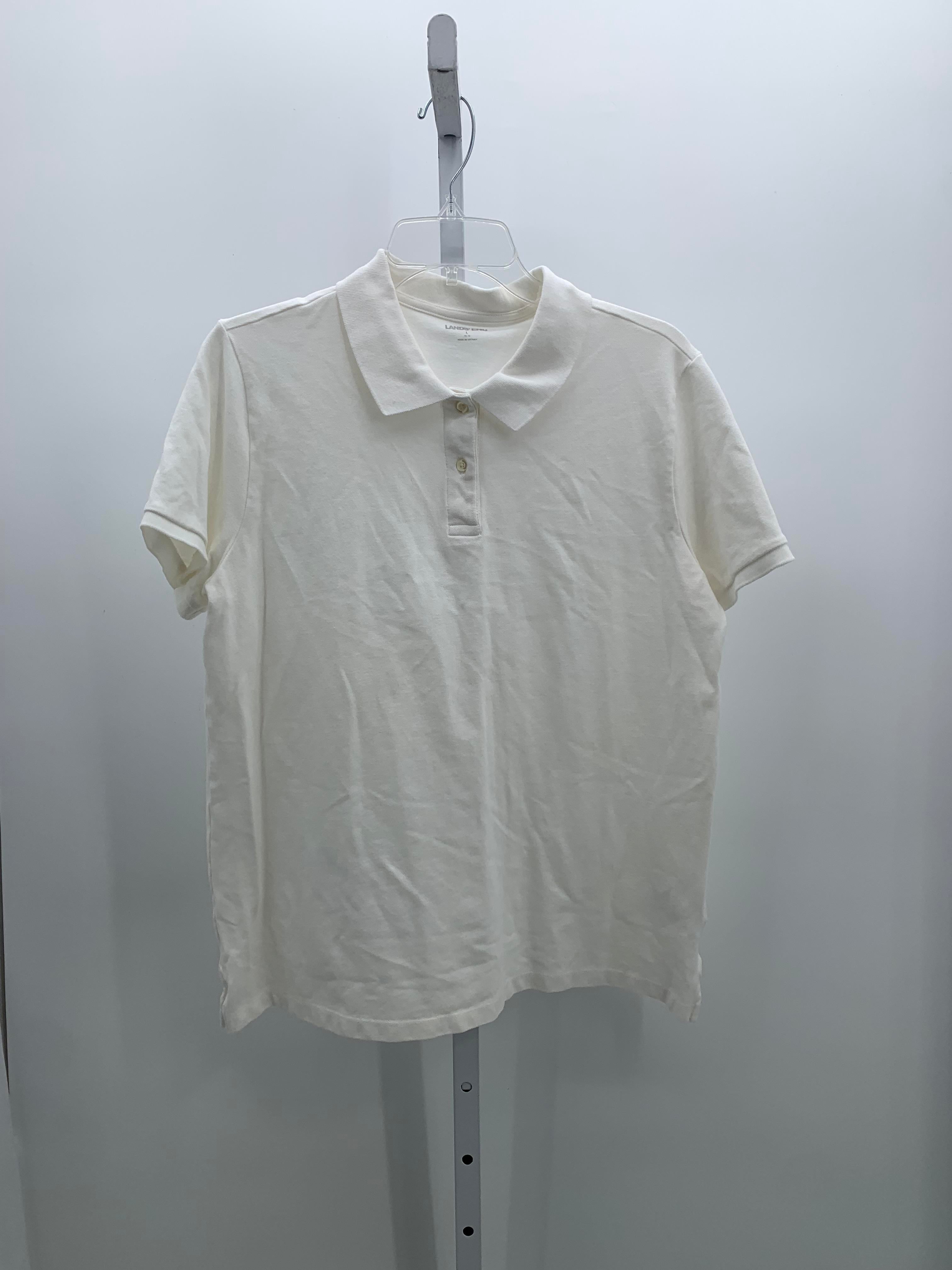 Lands End Size Large Misses Short Sleeve Shirt