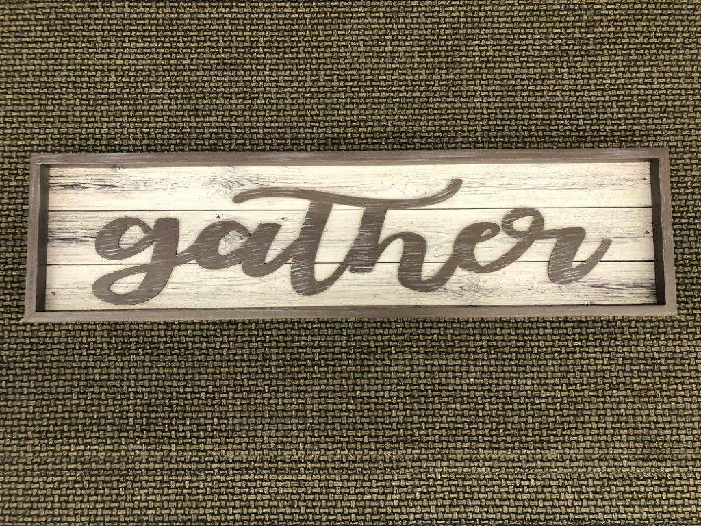 GATHER LIGHT BROWN WALL ART, BIRCH BACKGROUND.