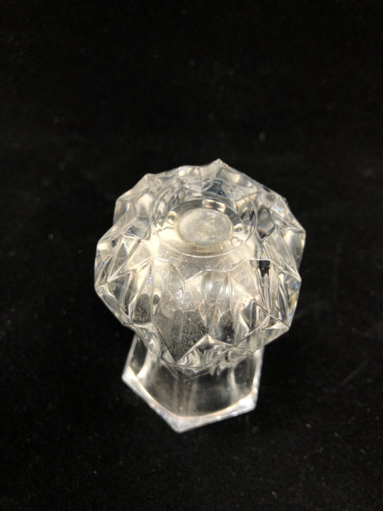 CLEAR CUT GLASS TOOTHPICK HOLDER.