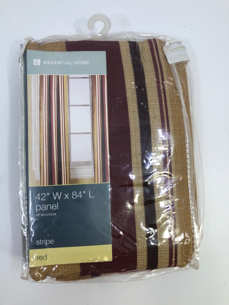 NIP RED STRIPE CURTAIN.