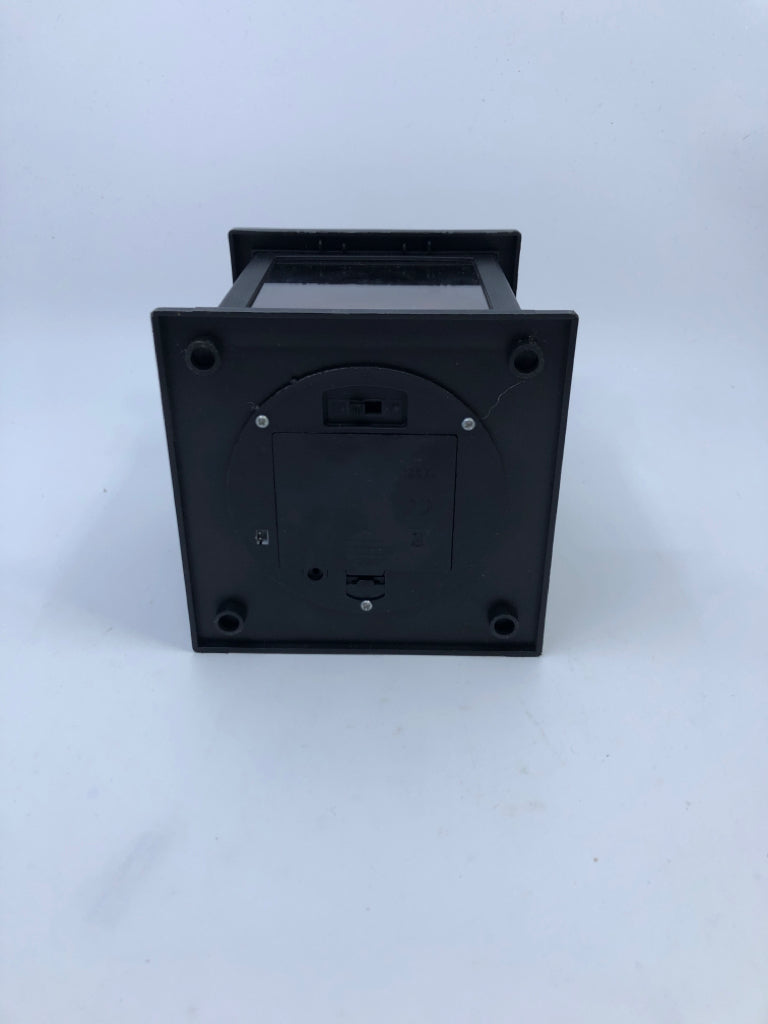BLACK FAUX LOG LANTERN.