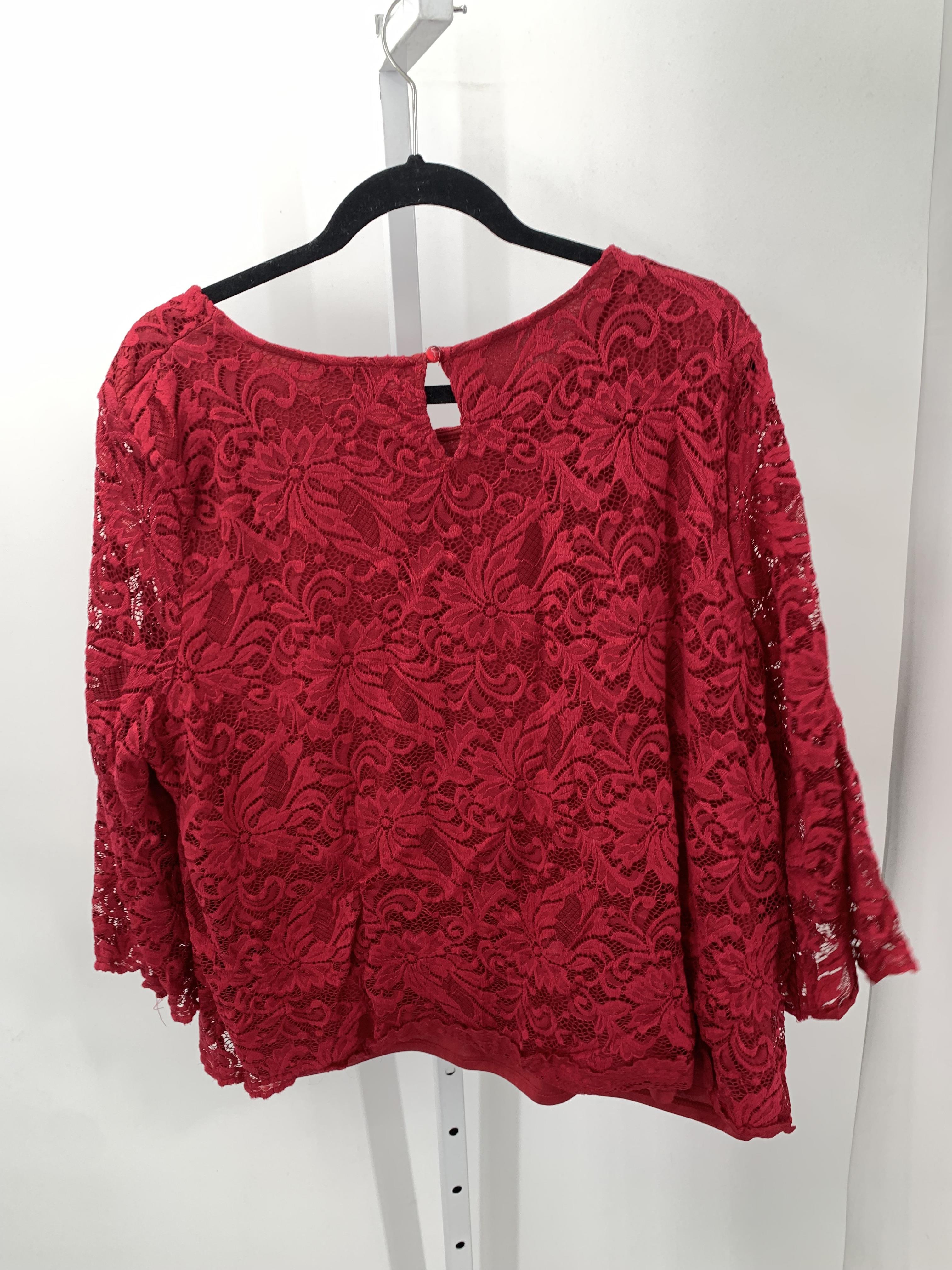 Simply Emma Size 3X Womens 3/4 Sleeve Shirt