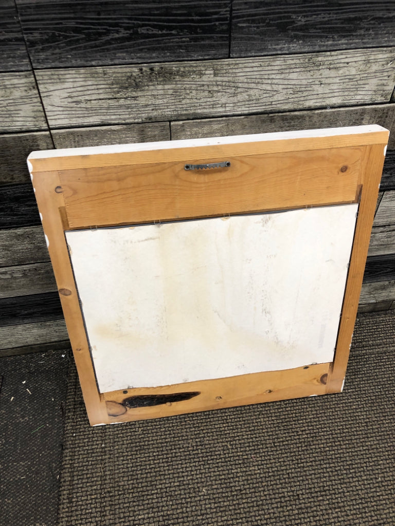 WALL MIRROR W/HOOKS.