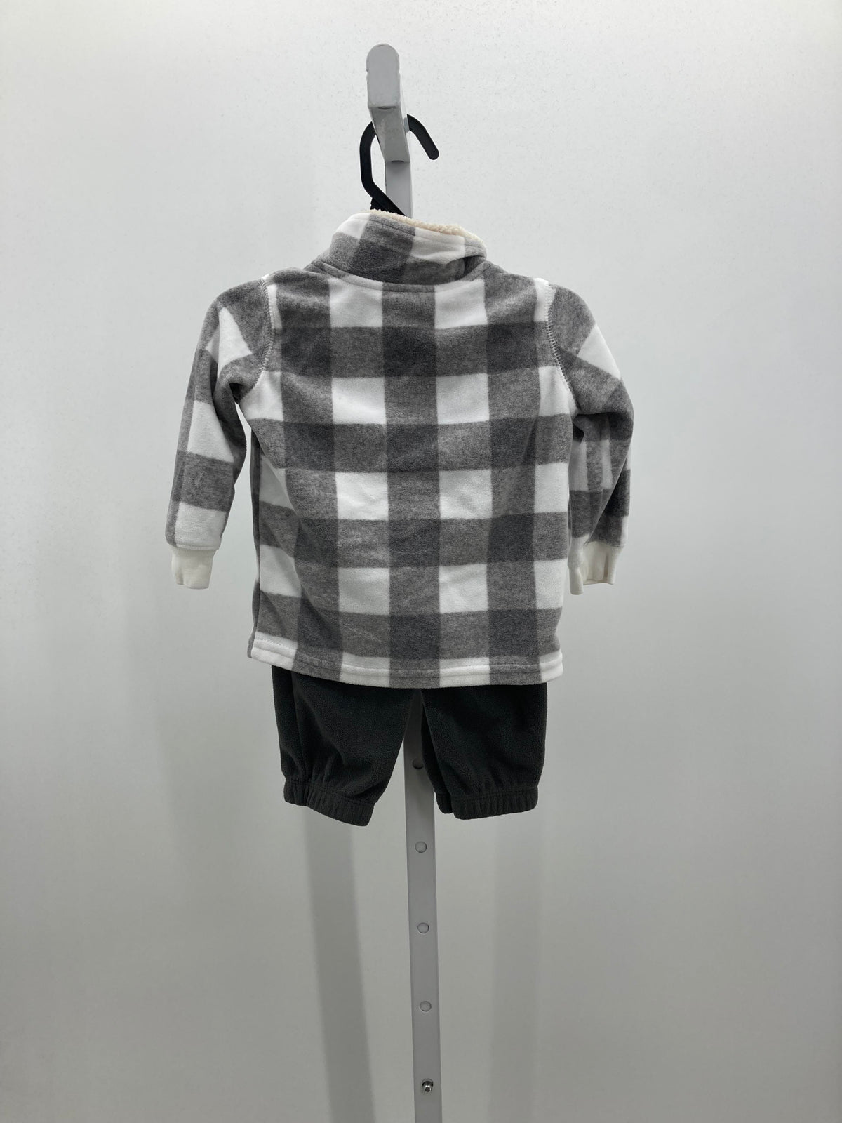 WHITE CHECKERED FLEECE SHIRT AND PANTS