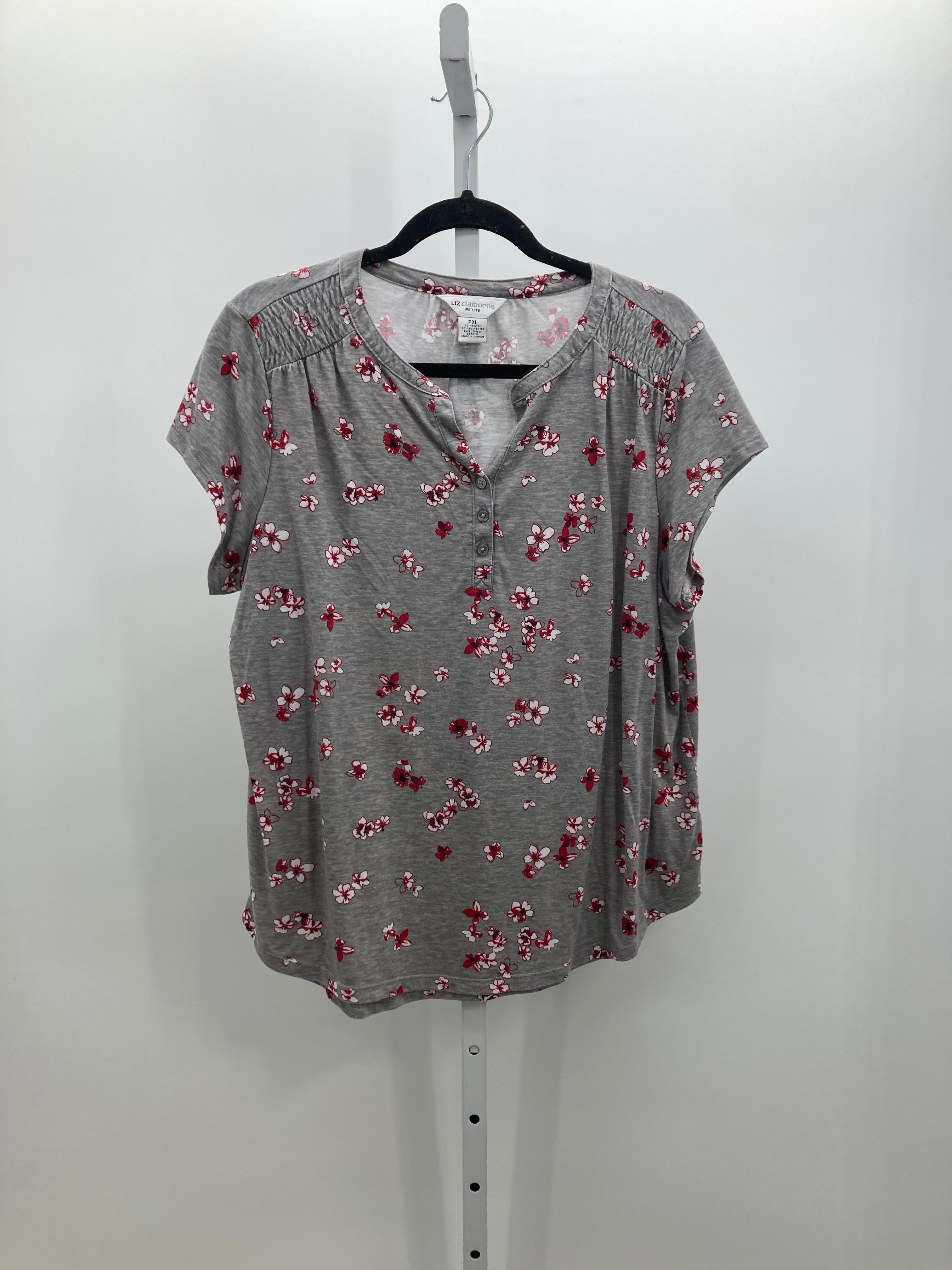 Liz Claiborne Size X Large Petite Petite Short Sleeve Shirt