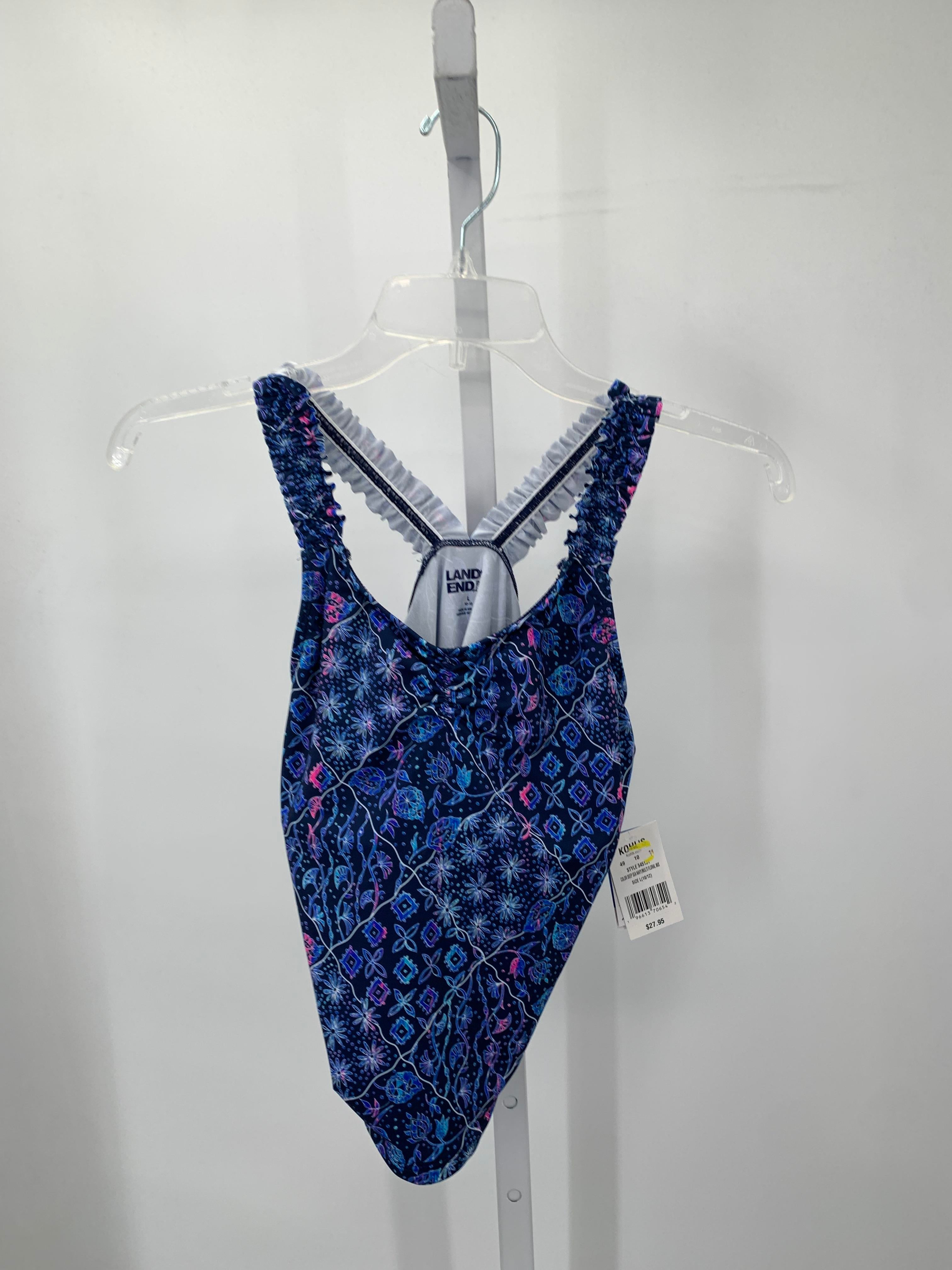 Lands End Size 10 Girls Swim Shirt