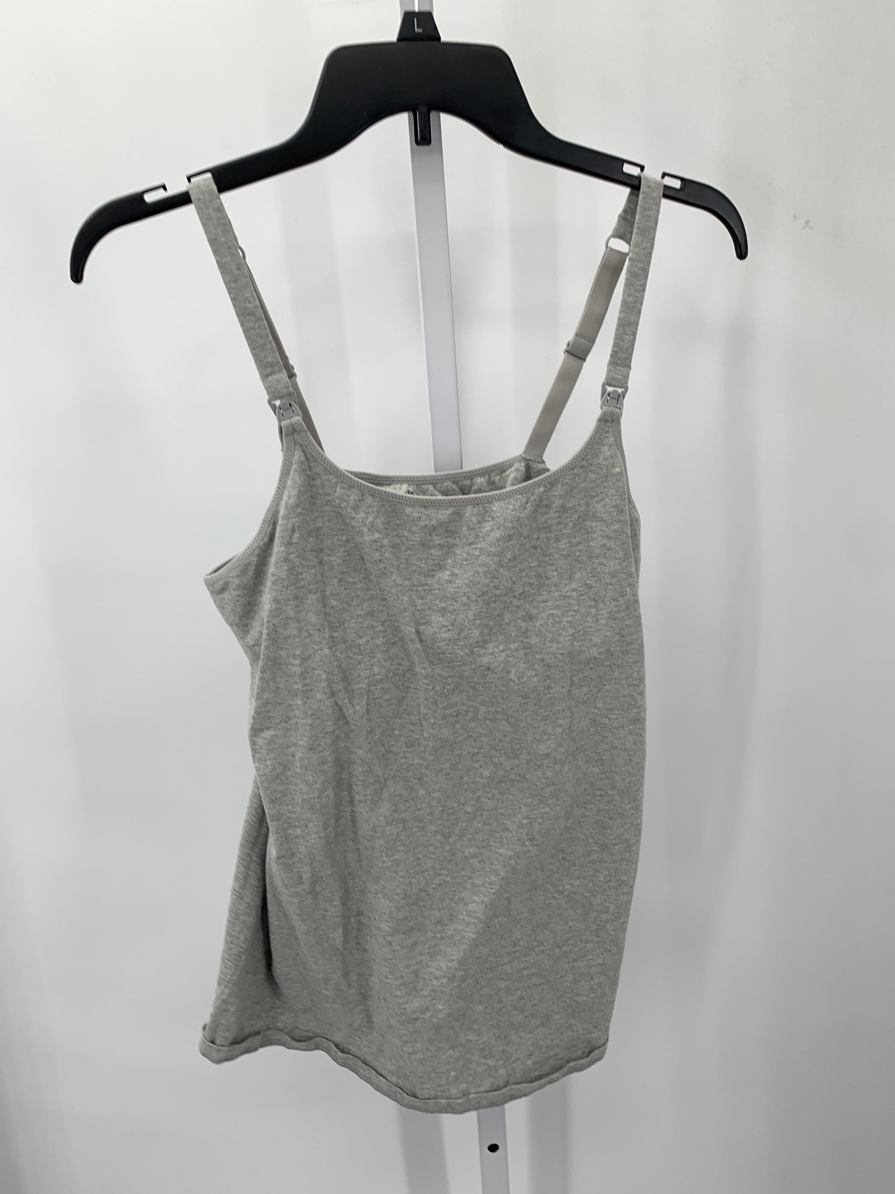 Gilligan & OMalley Grey Size Large Maternity Camisole
