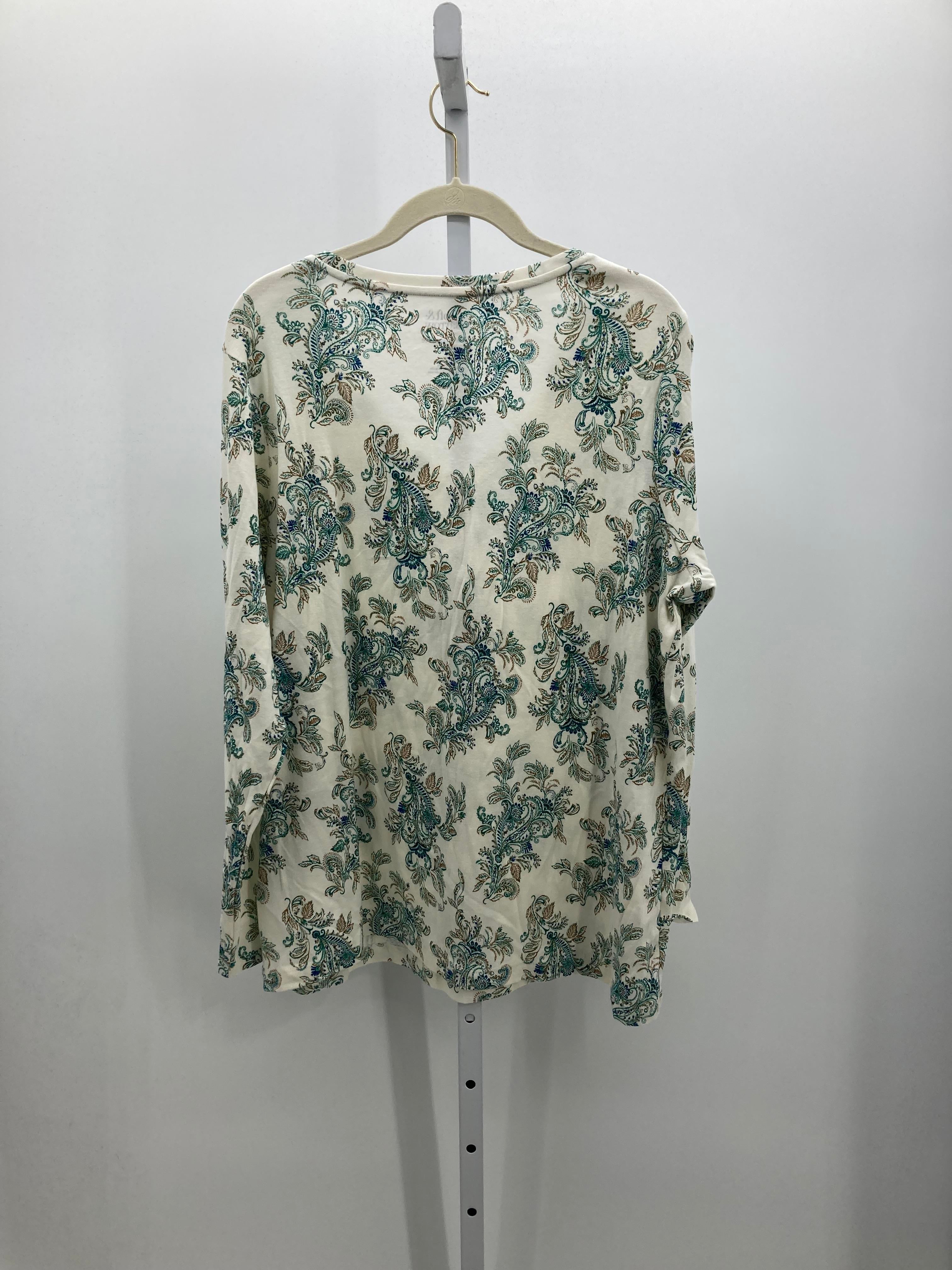 Croft & Barrow Size 1X Womens Long Sleeve Shirt