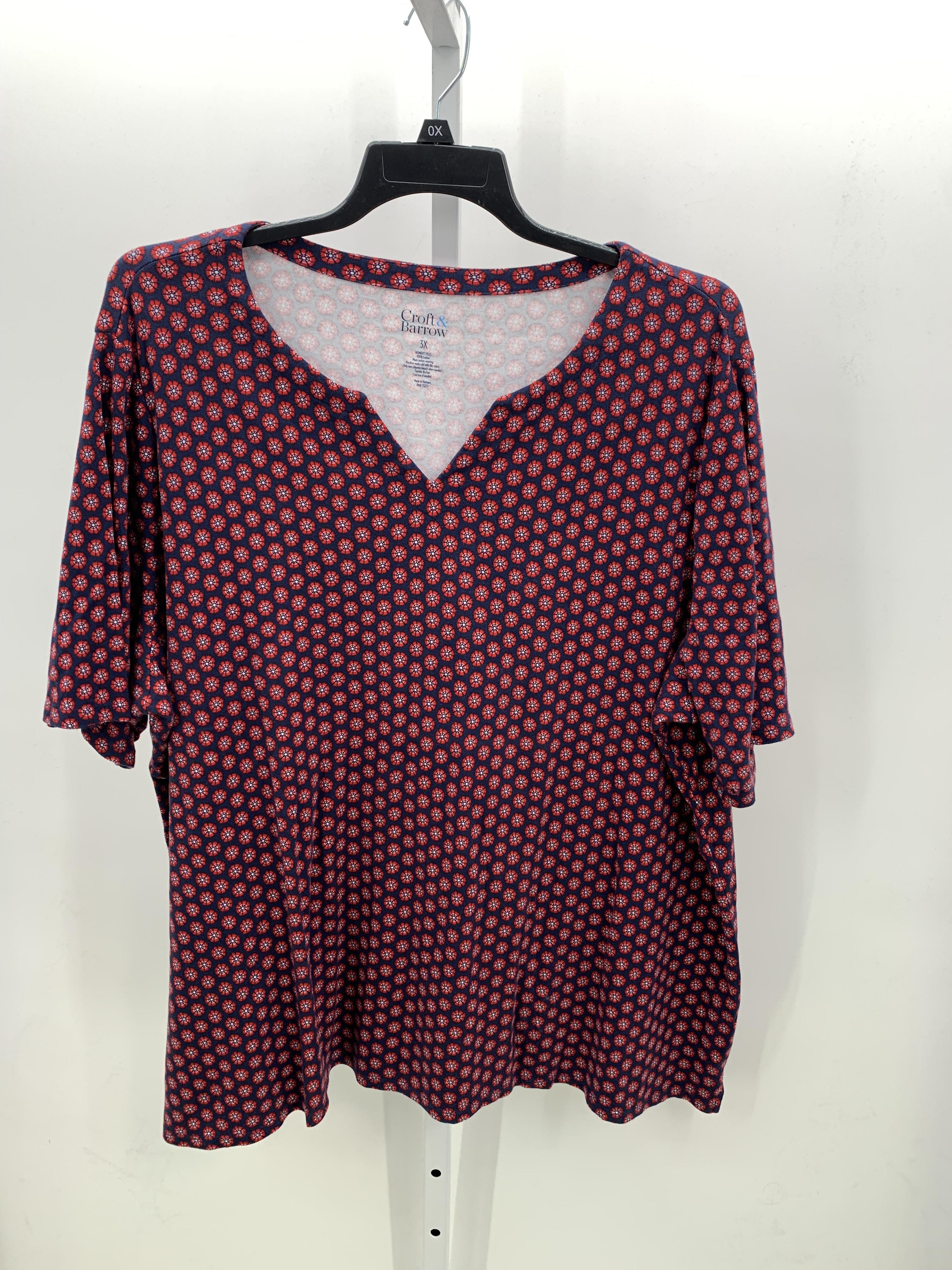 Croft & Barrow Size 3X Womens Short Sleeve Shirt