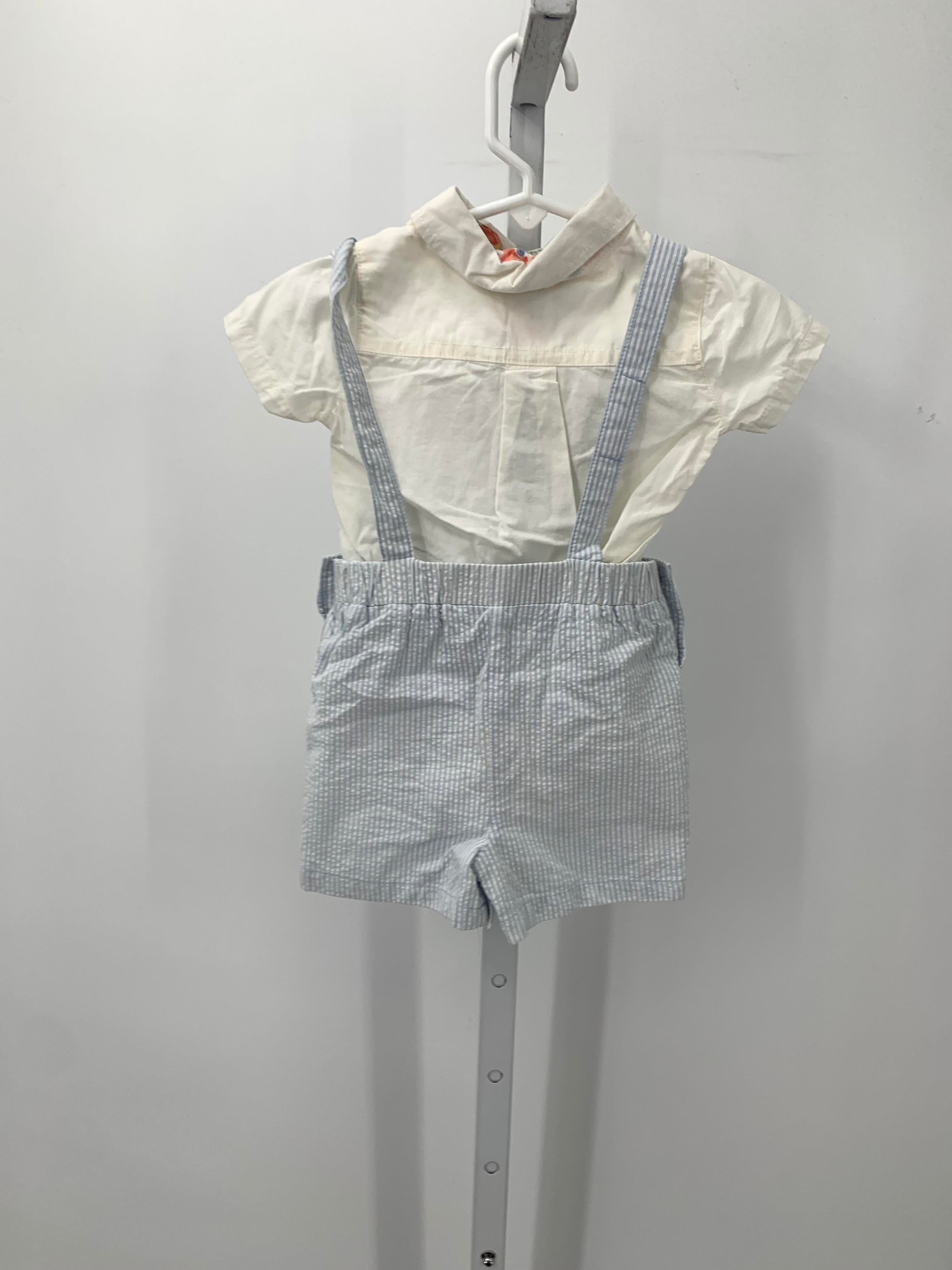 BTN DOWN SHIRT STRIPES SHORTALLS AND BOW TIE