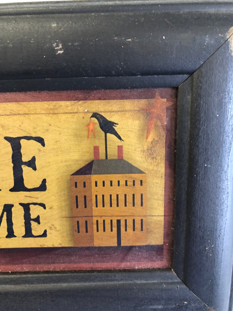 PRIMITIVE WELCOME TO OUR HOME WALL HANGING.