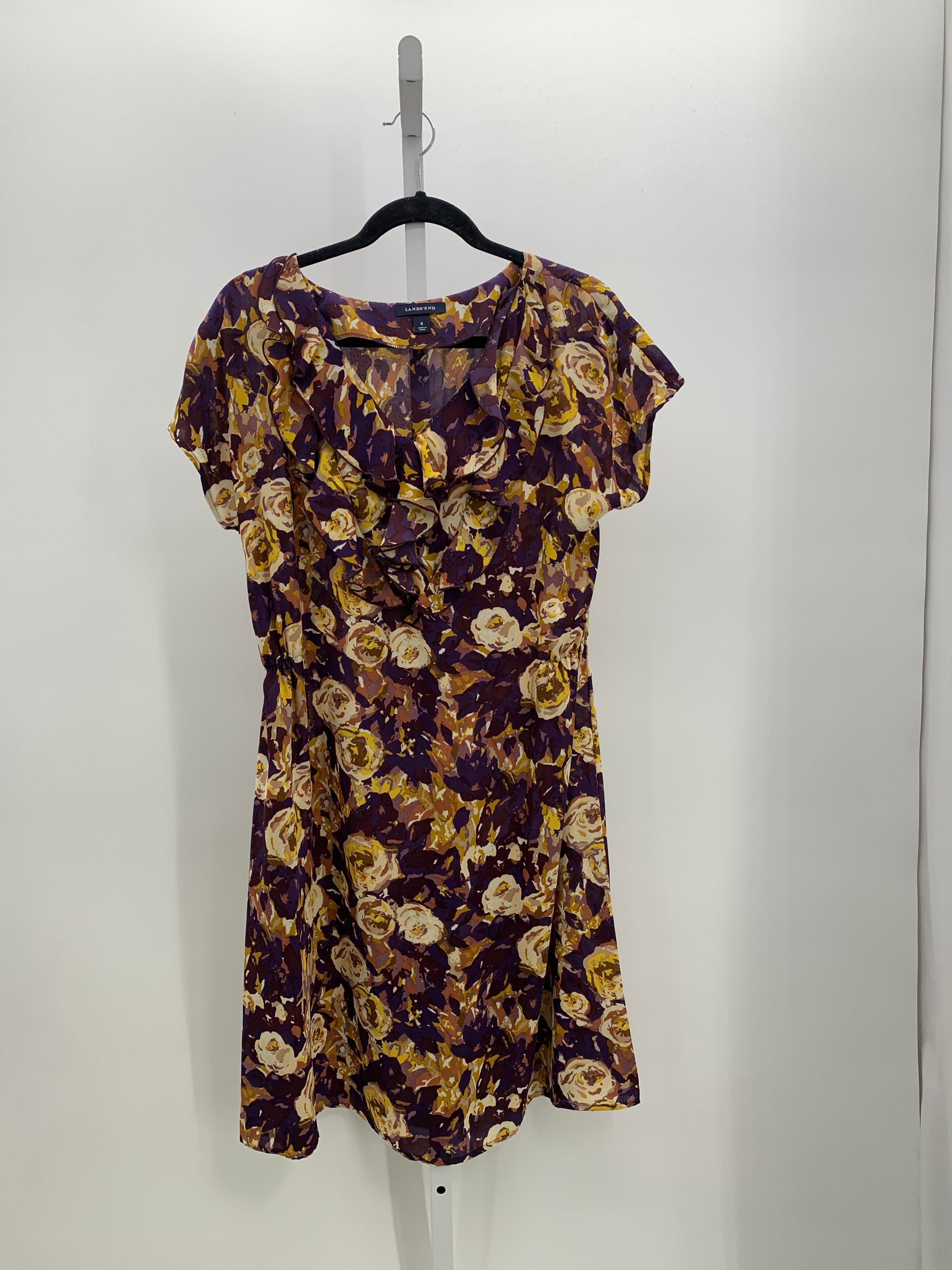 Lands End Size 8 Misses Short Sleeve Dress