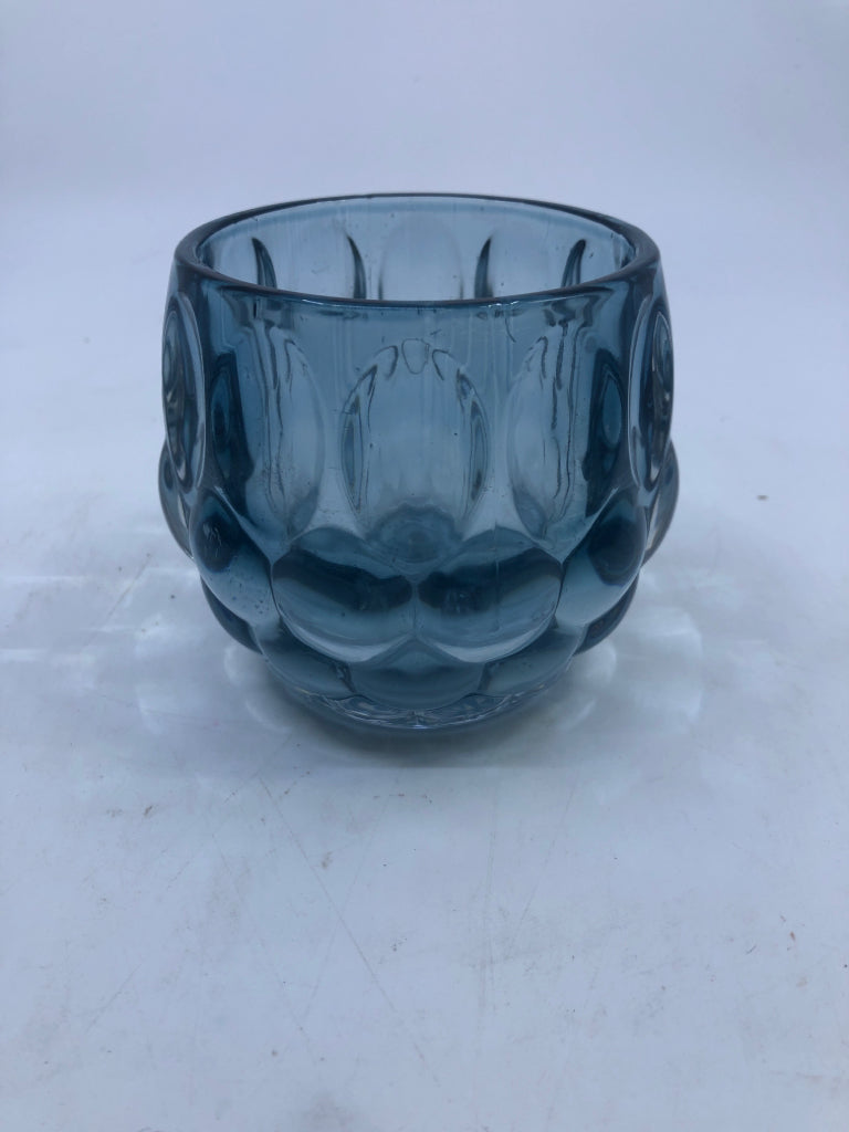 BLUE BUBBLE CANDLE HOLDER.