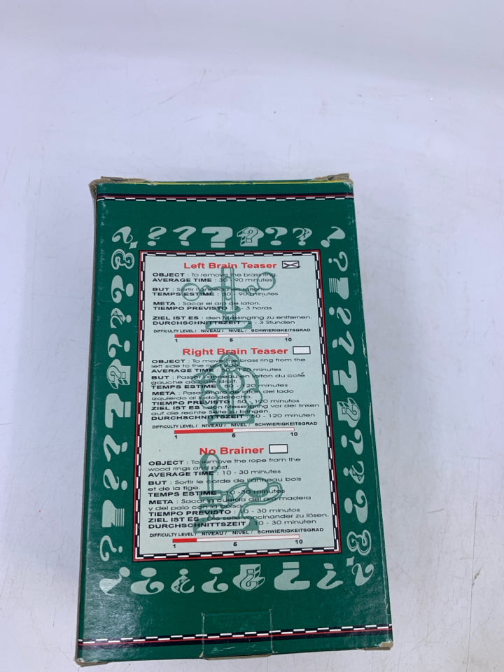 VTG WOOD BRAIN TEASER PUZZLE CHANNEL CRAFT.