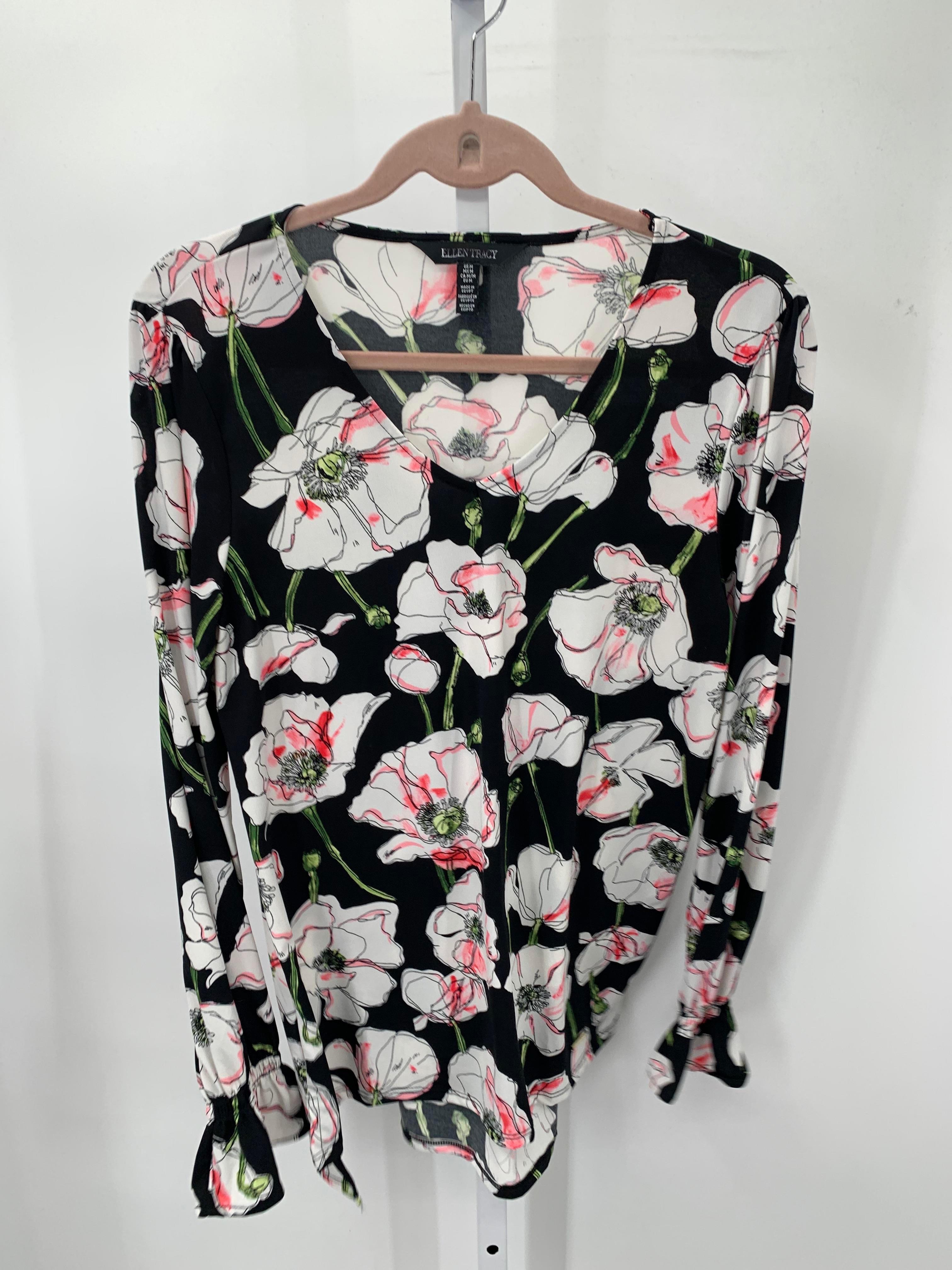 Ellen Tracy Size Medium Misses Long Sleeve Shirt