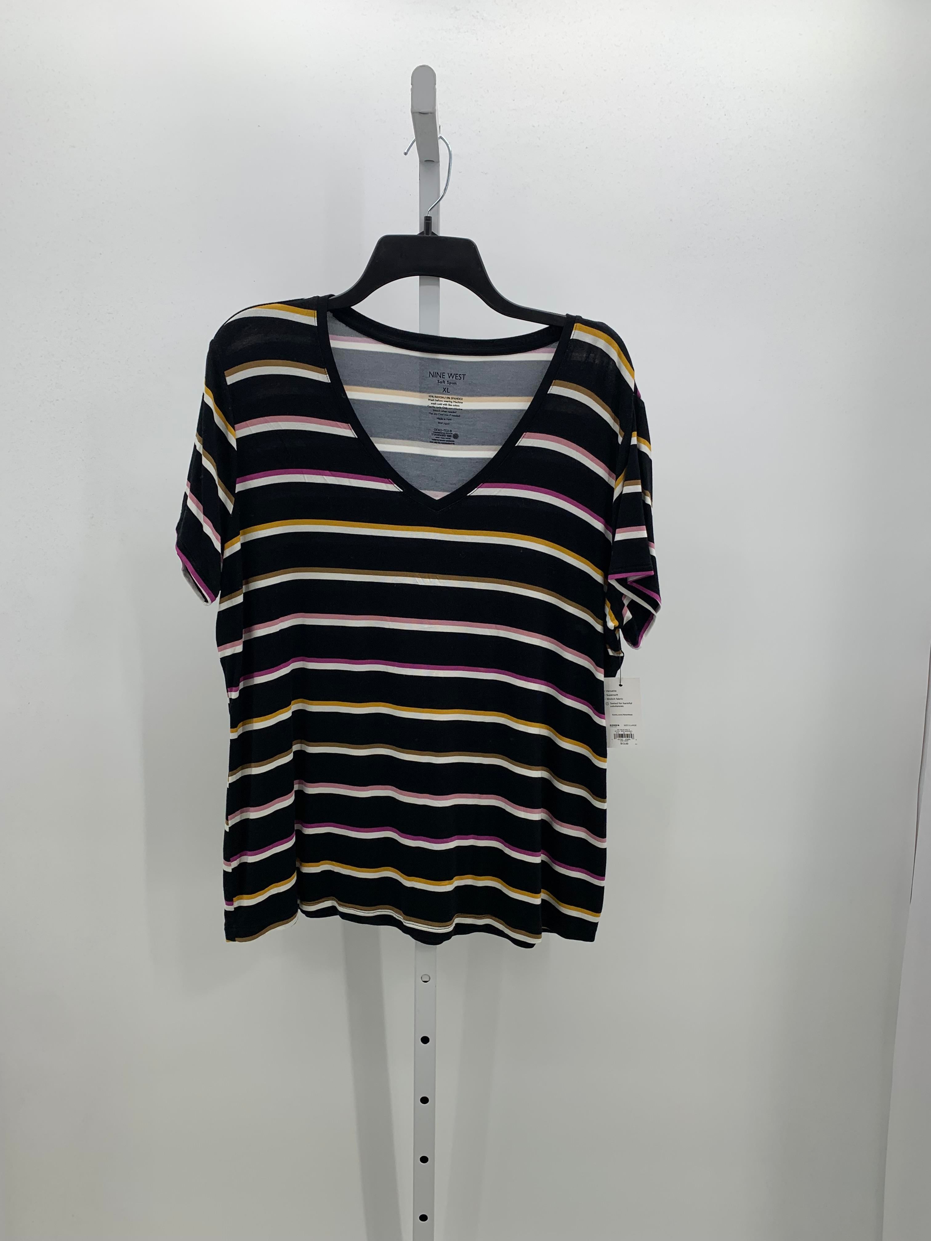 Nine West Size Extra Large Misses Short Sleeve Shirt