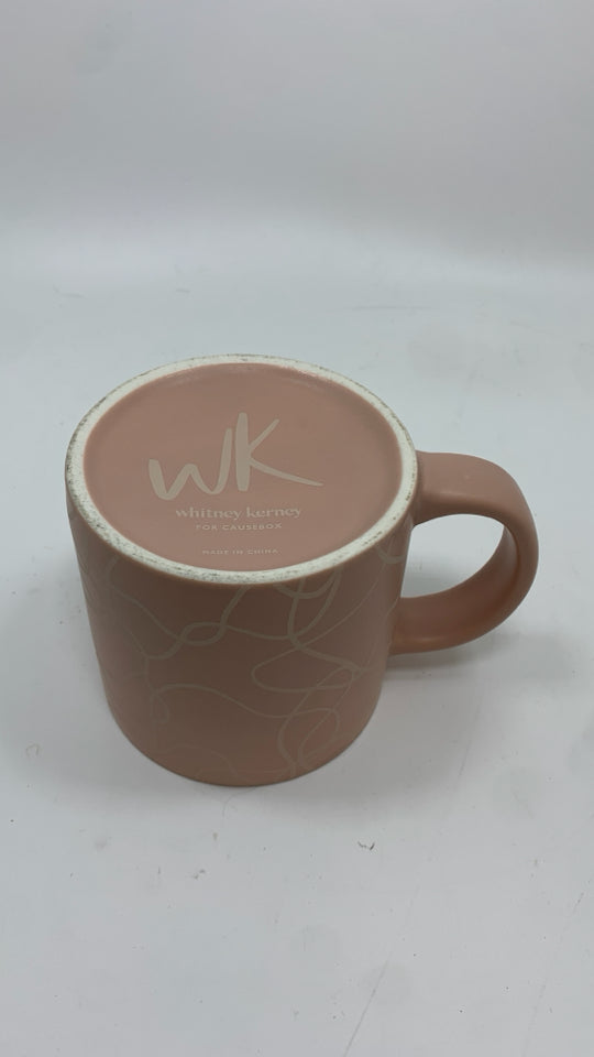 PINK WHITNEY KERNEY SQUIGGLE MUG.
