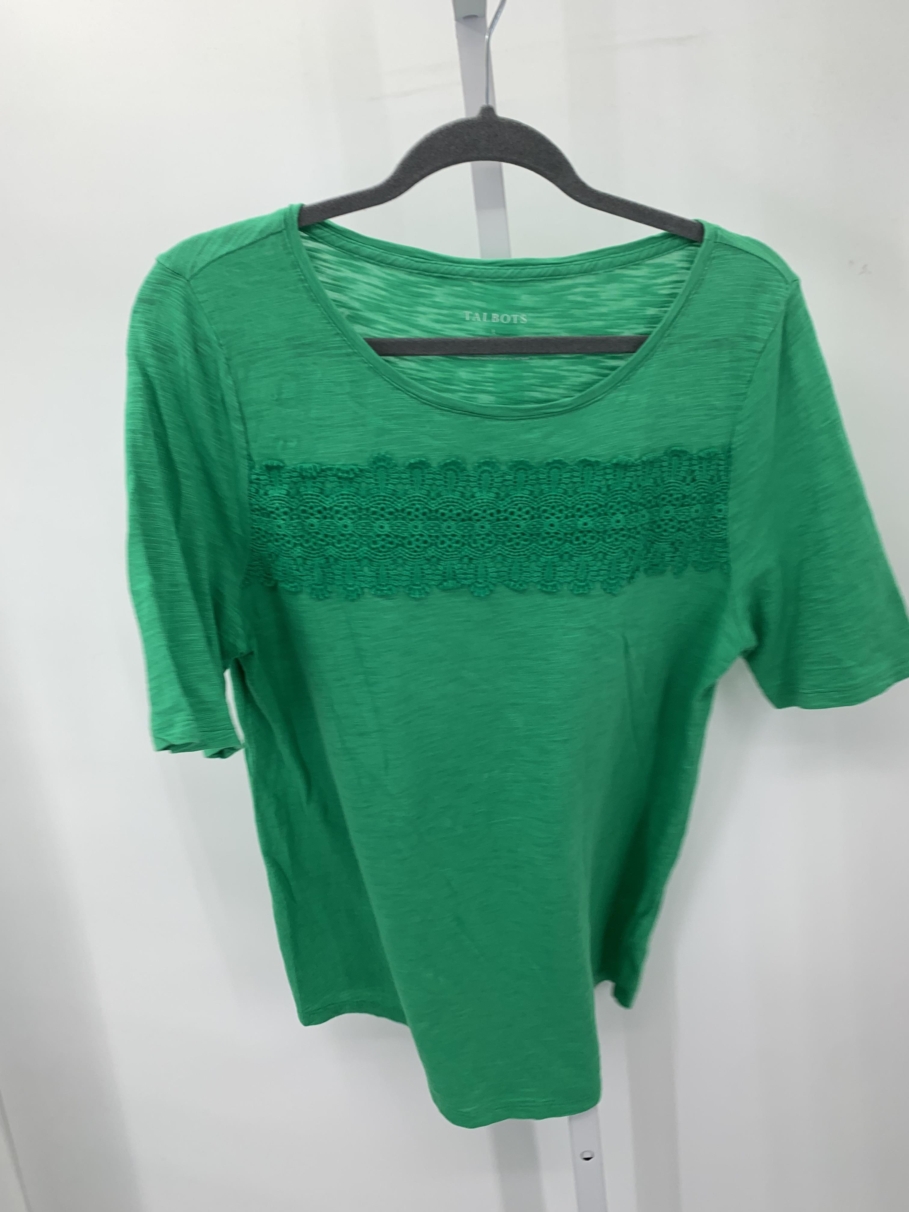 Talbots Size Large Misses Short Sleeve Shirt