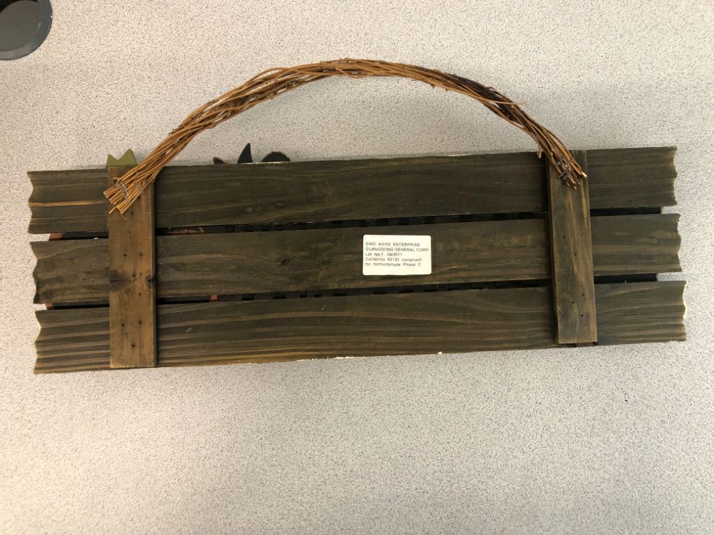 "HARVEST" WOODEN LAYERED WALL-HANGING.