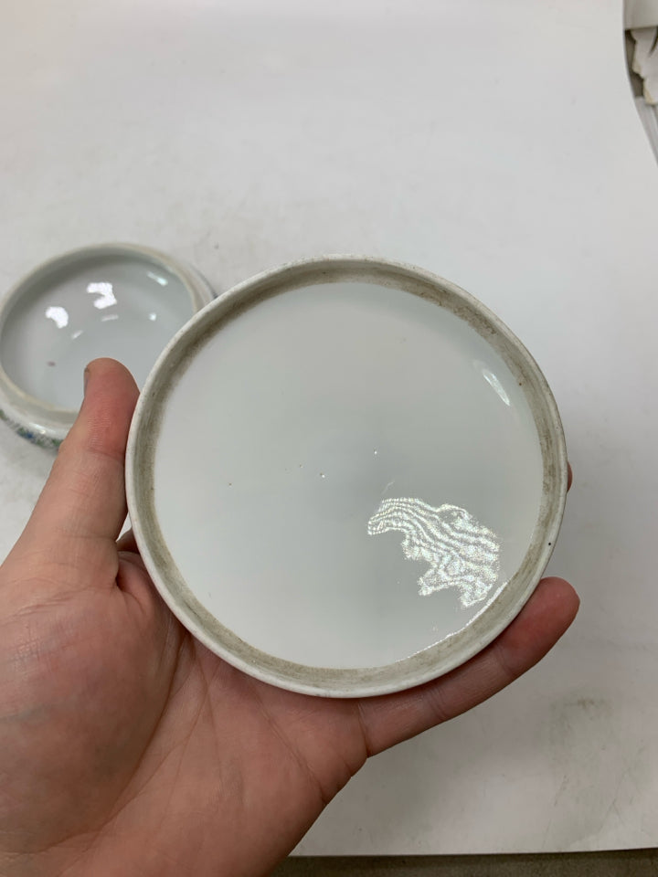 PRINCESS LOUISE HAND PAINTED FLORAL PORCELAIN TRINKET DISH.