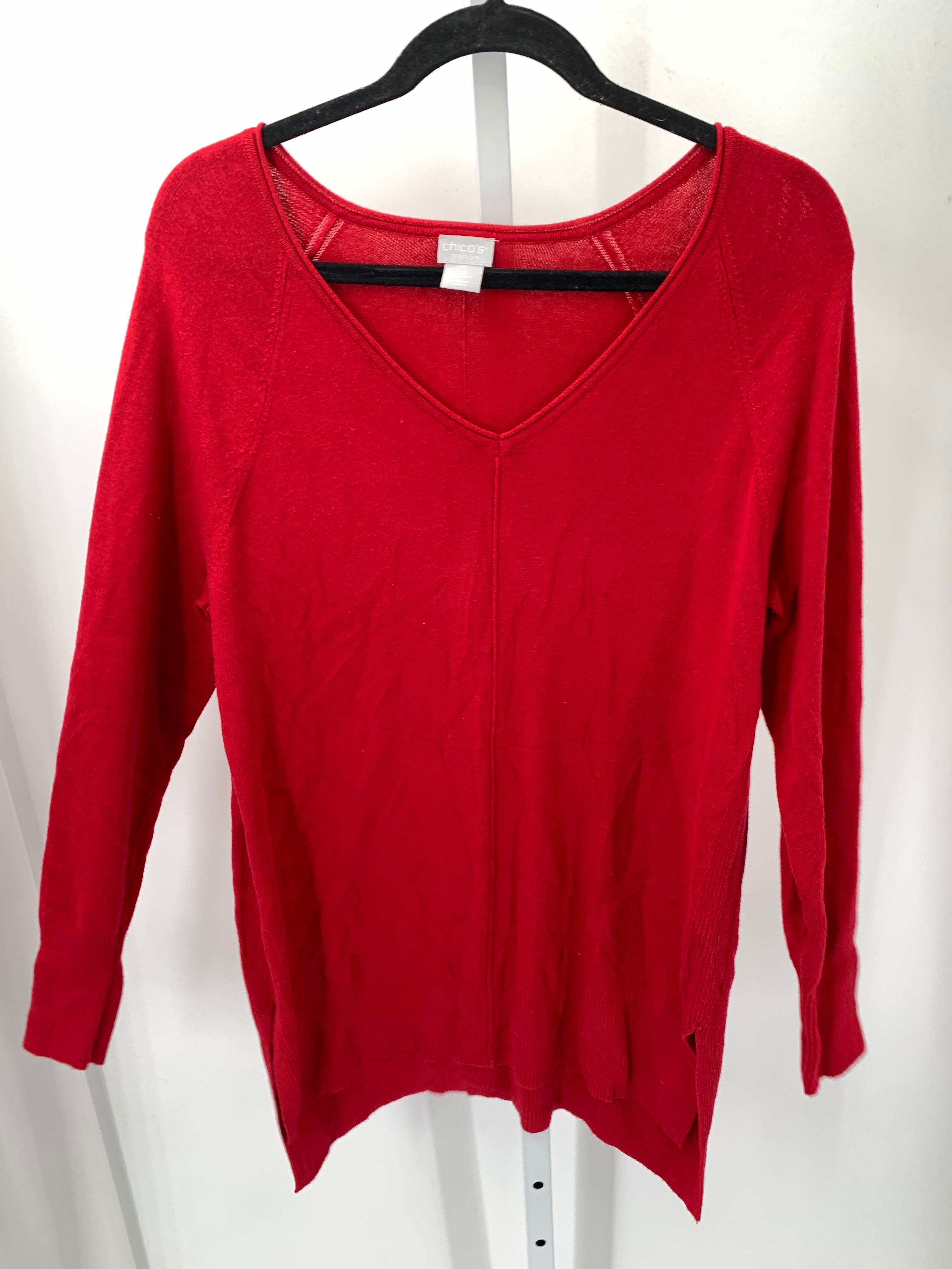 Chico's Size Small Misses Long Sleeve Shirt