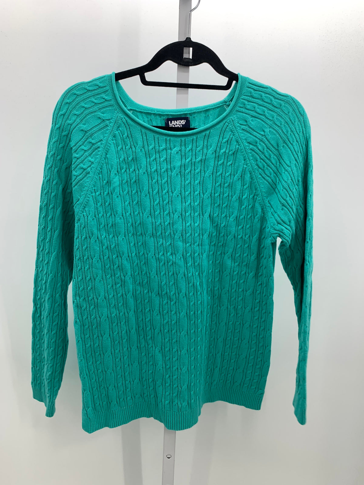 Lands End Size Medium Misses Long Slv Sweater