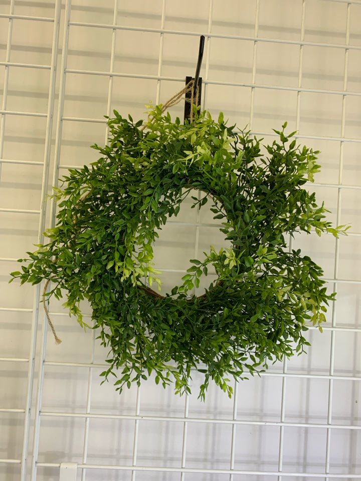 FAUX FERN WREATH.