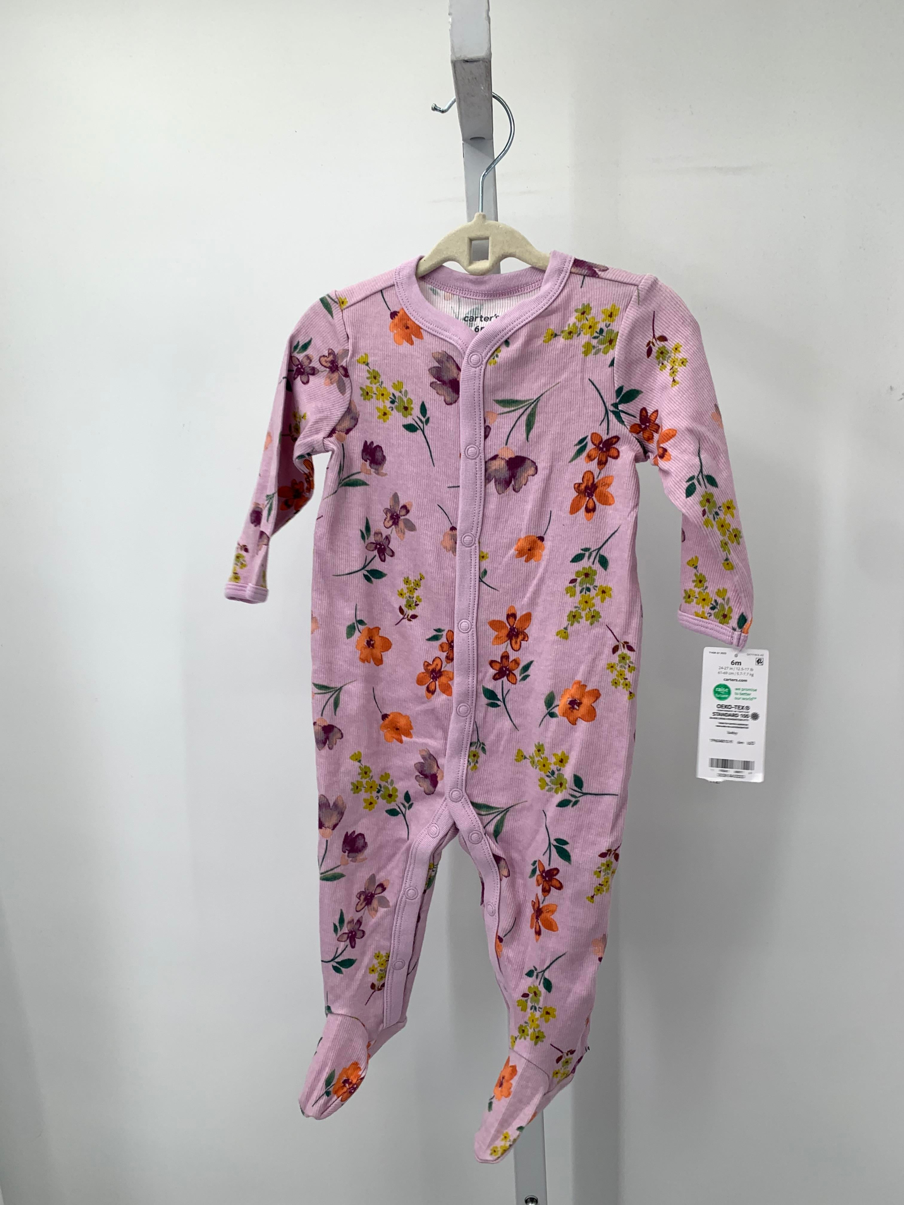 Carters Size 6 Months Girls Long Slv. Romper