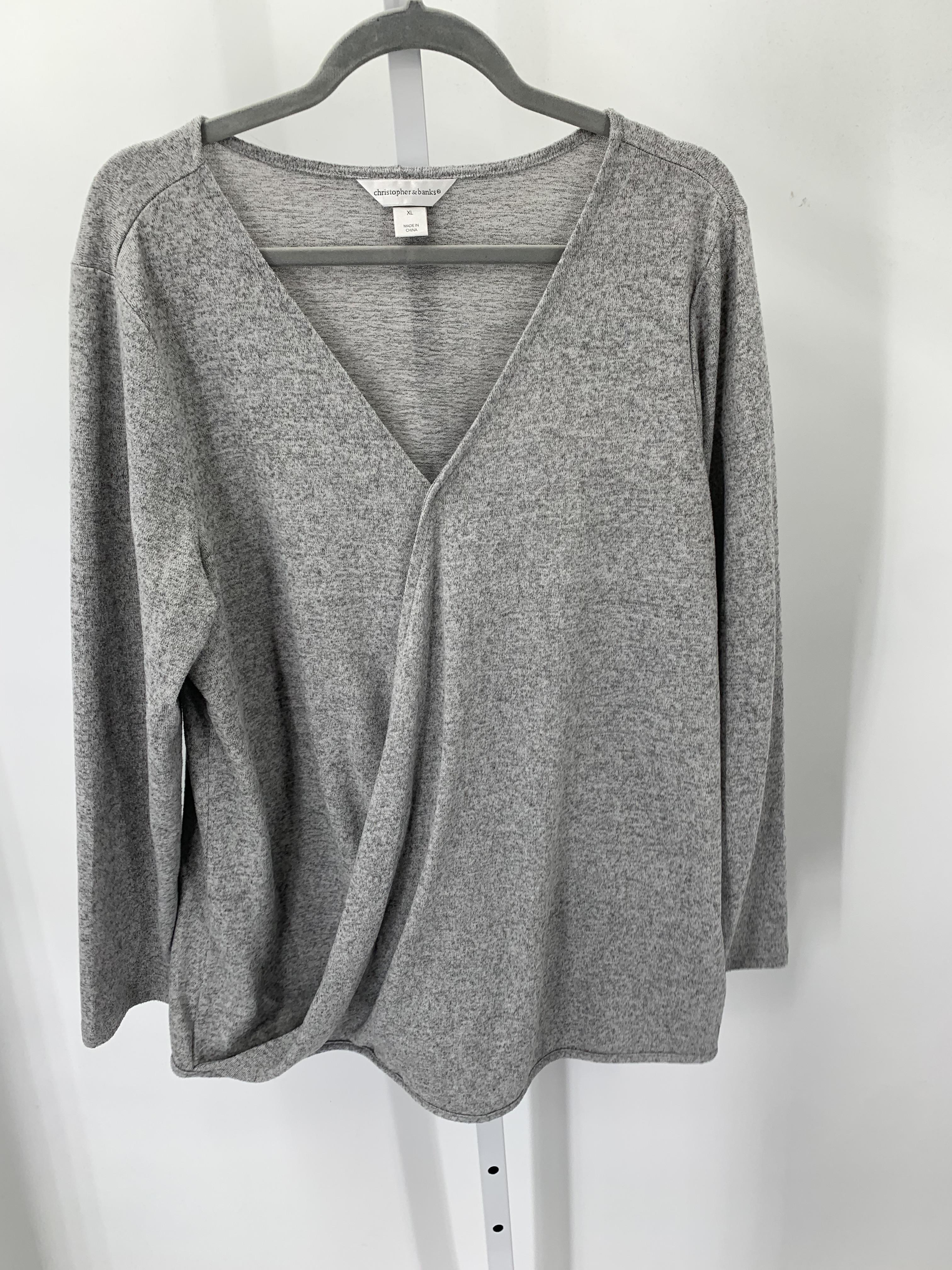 Christopher & Banks Size Extra Large Misses Long Sleeve Shirt