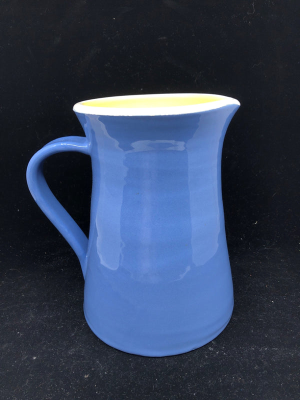 WHITE/BLUE CREAM PITCHER.