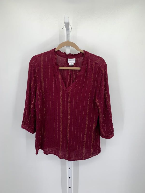 Liz Claiborne Size Large Misses 3/4 Sleeve Shirt