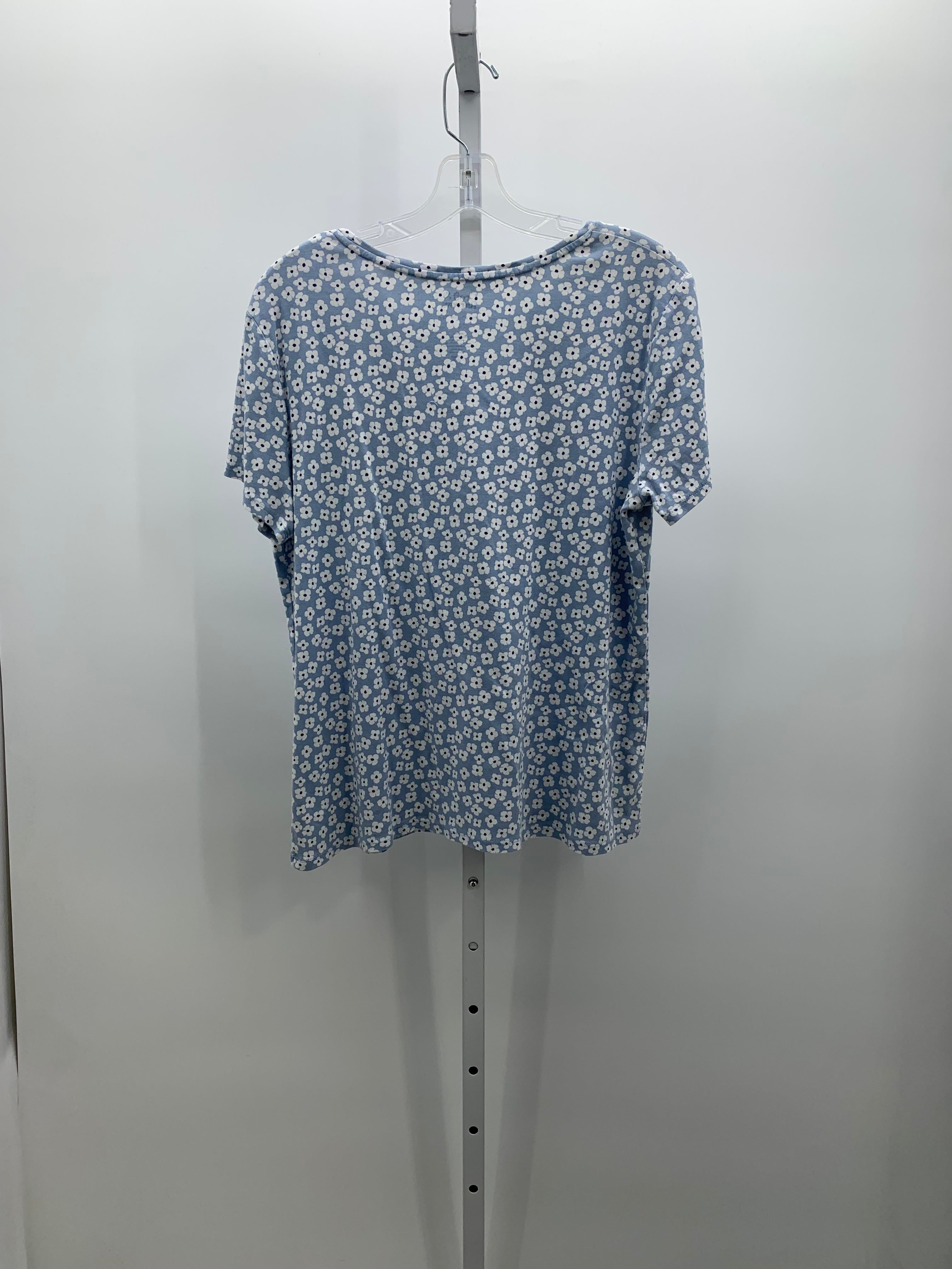 Croft & Barrow Size Large Misses Short Sleeve Shirt